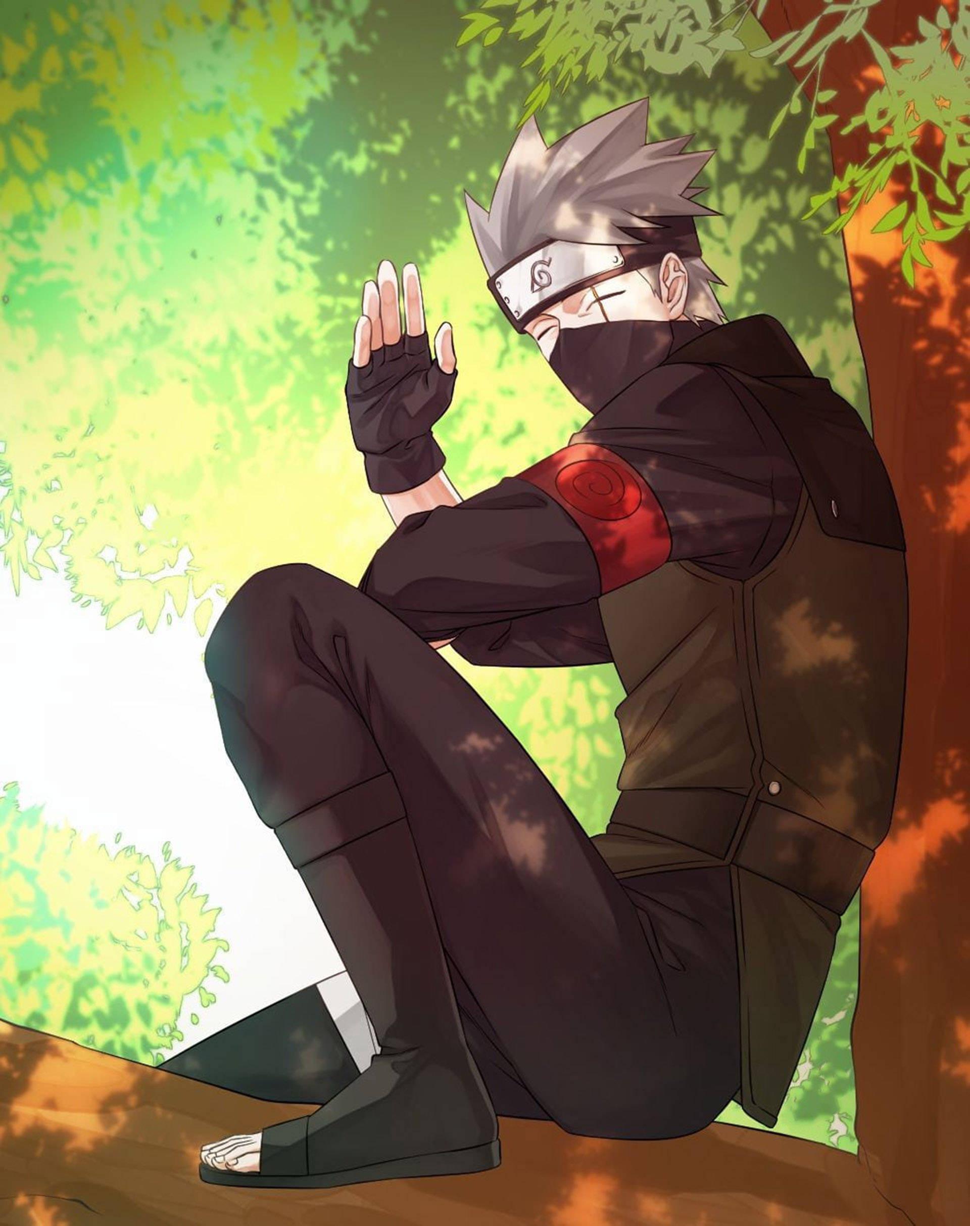Kakashi PFP On The Tree — 1920x2425 wallpaper