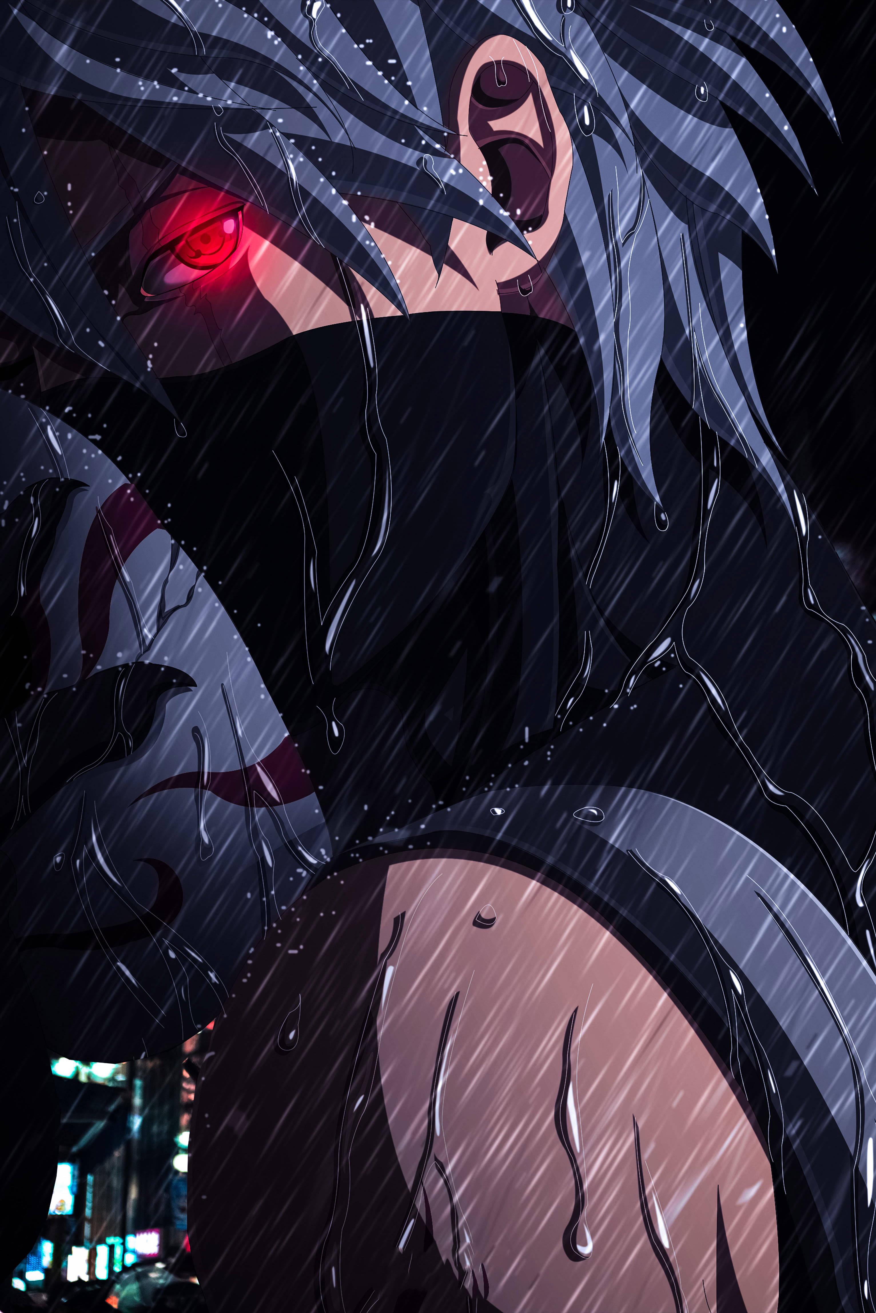 Kakashi PFP Rain Art — 3064x4592 wallpaper