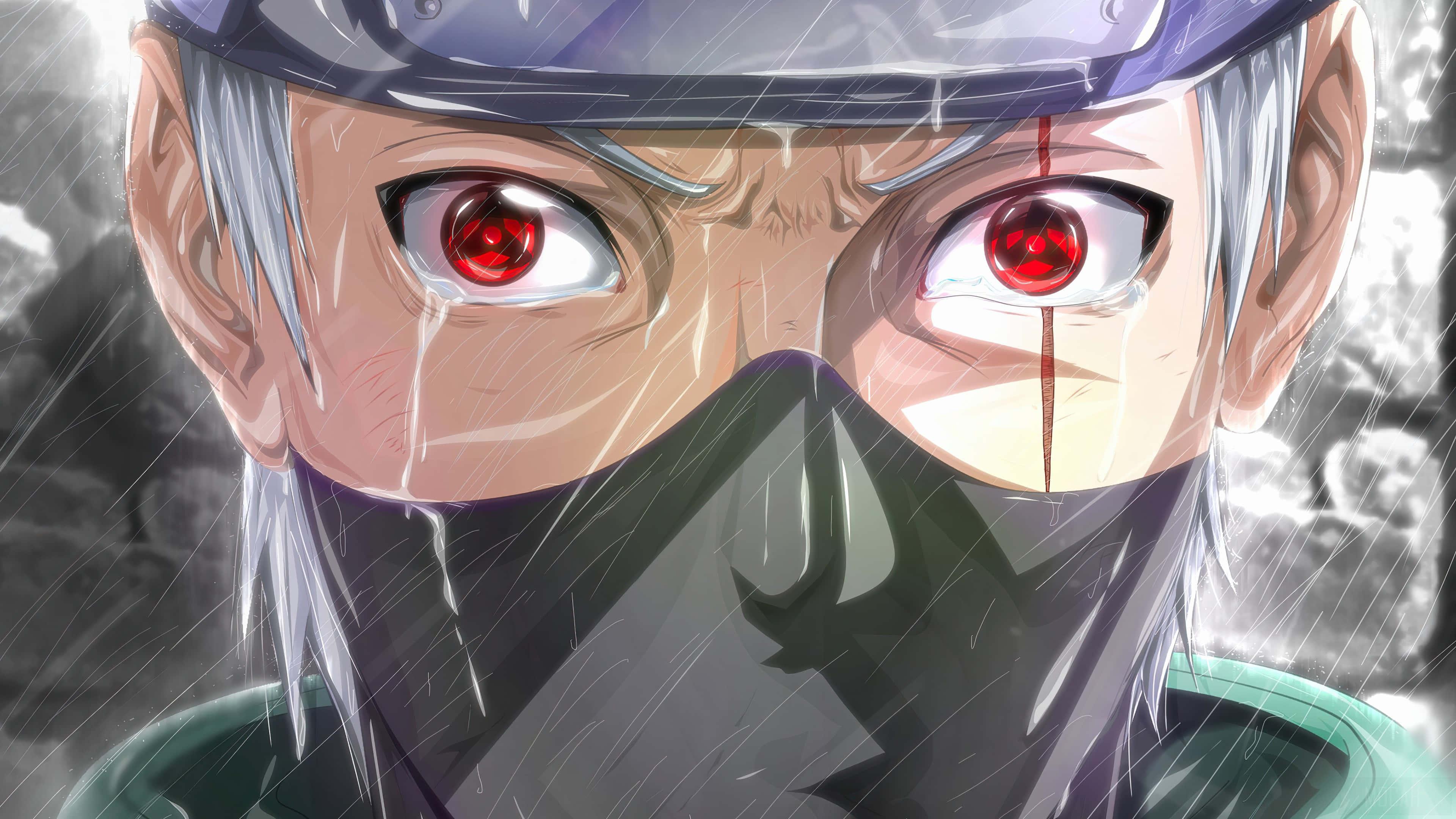Kakashi Sharingan Under The Rain Picture