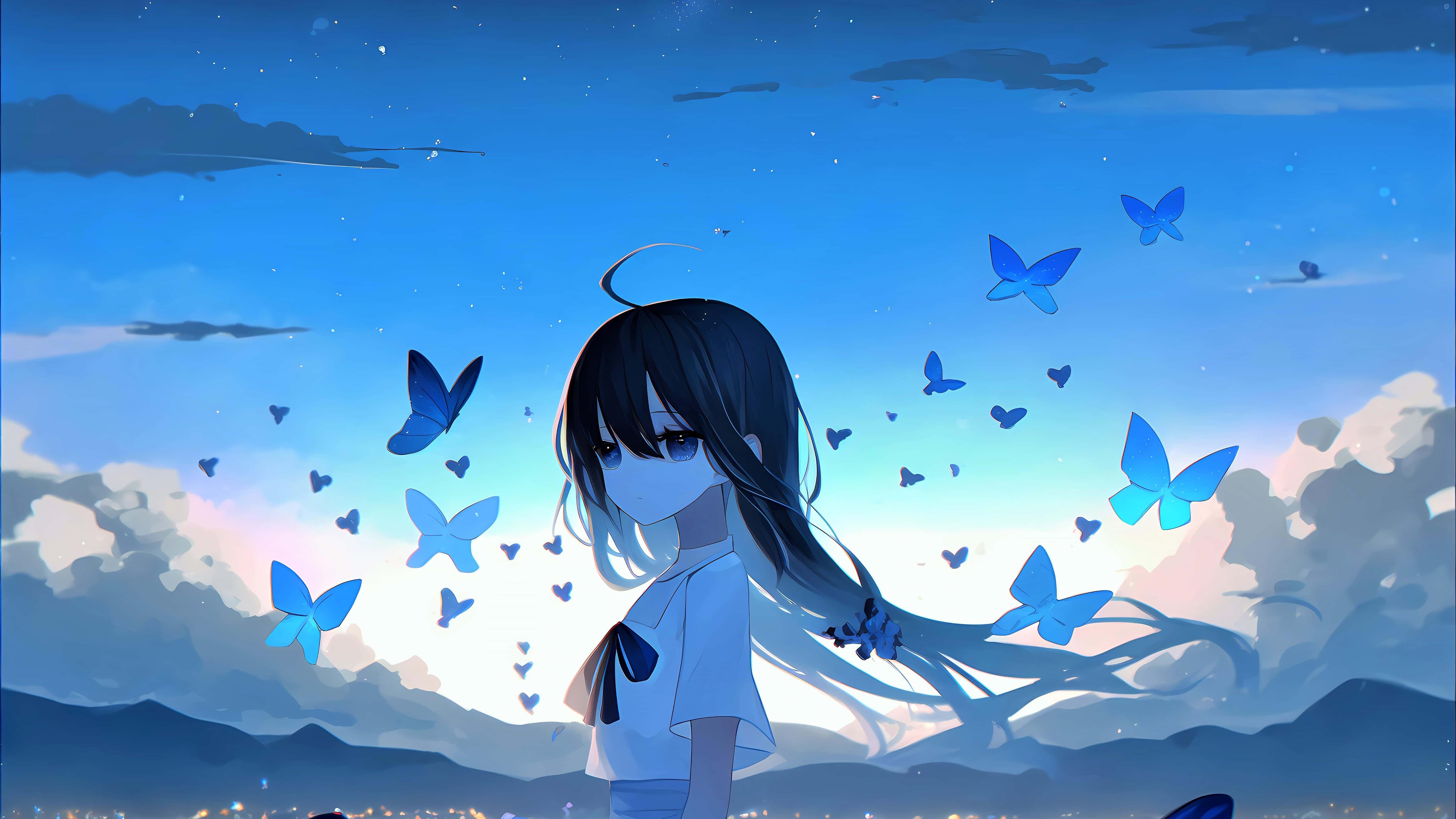 Kawaii Anime Girl With Headphones — 5120x2880 wallpaper