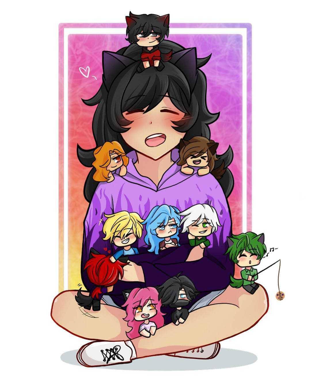 Kawaii Aphmau With Friends — 1080x1334 wallpaper