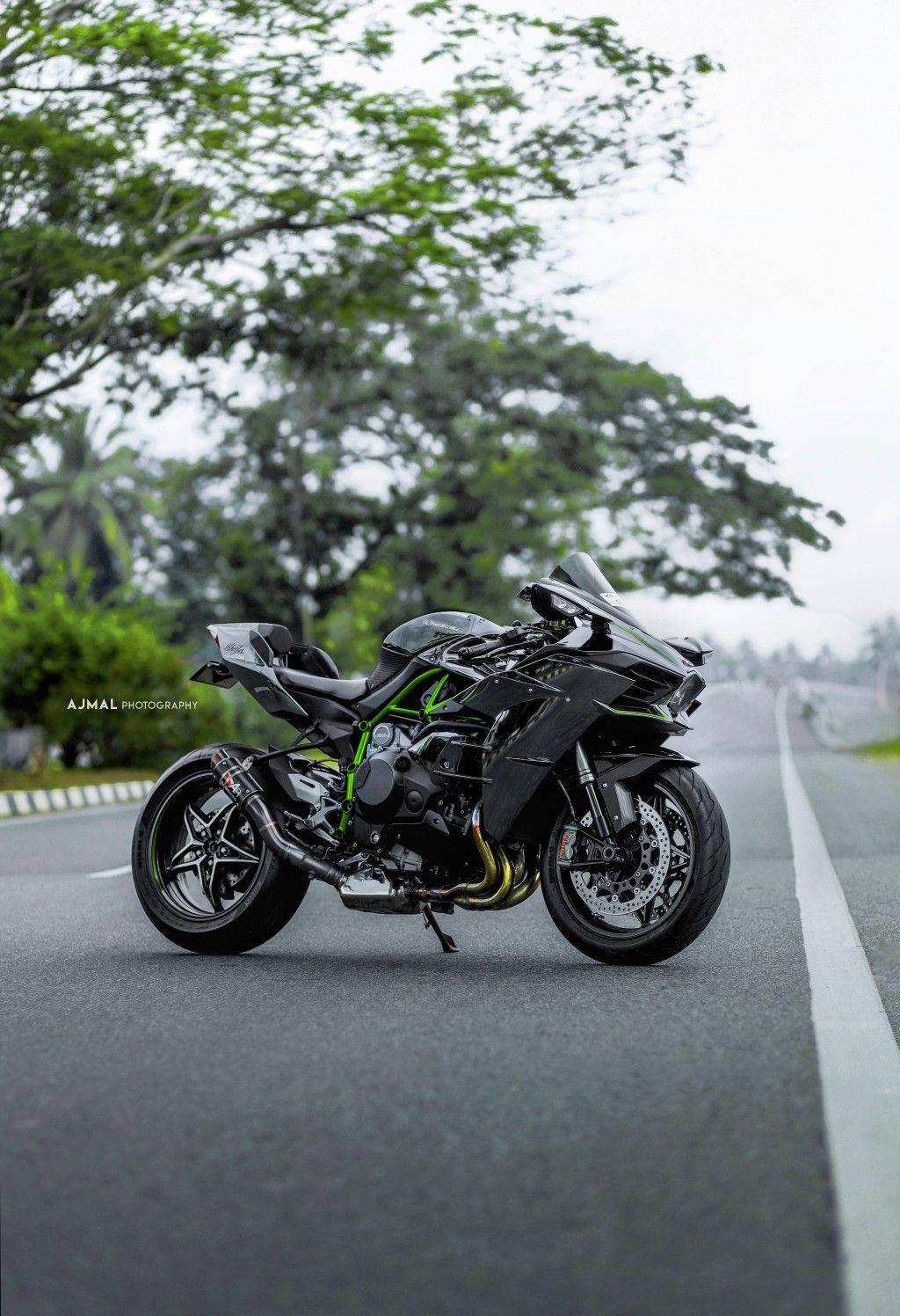 Kawasaki H2r Against The Road — 1024x1496 wallpaper