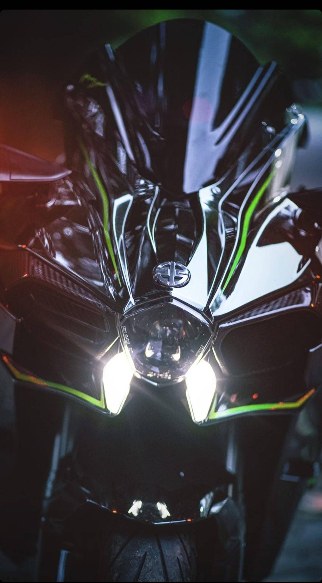 Kawasaki H2r Lighted Up — 1080x1955 wallpaper