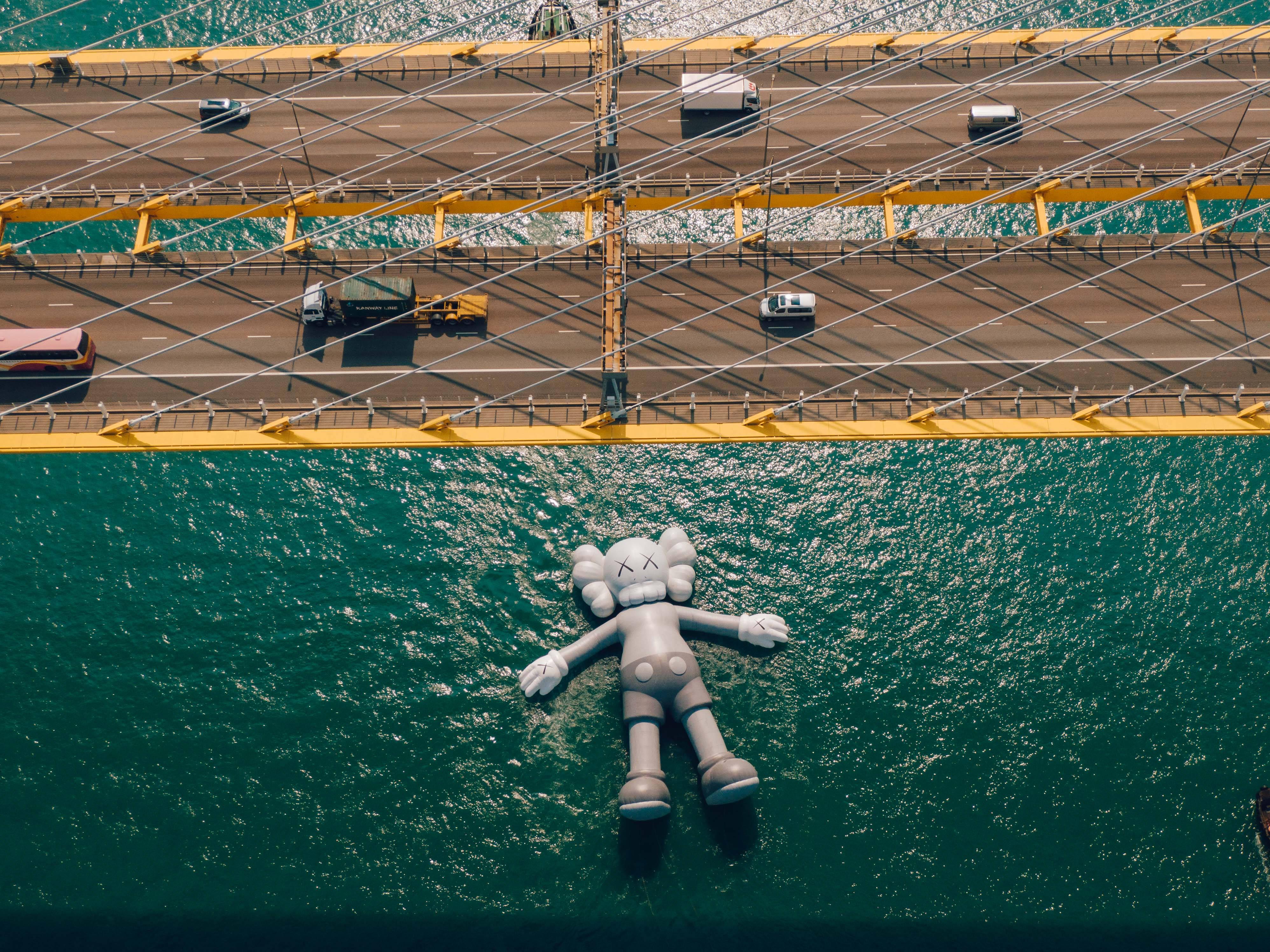 KAWS Below A Bridge — 3992x2992 wallpaper