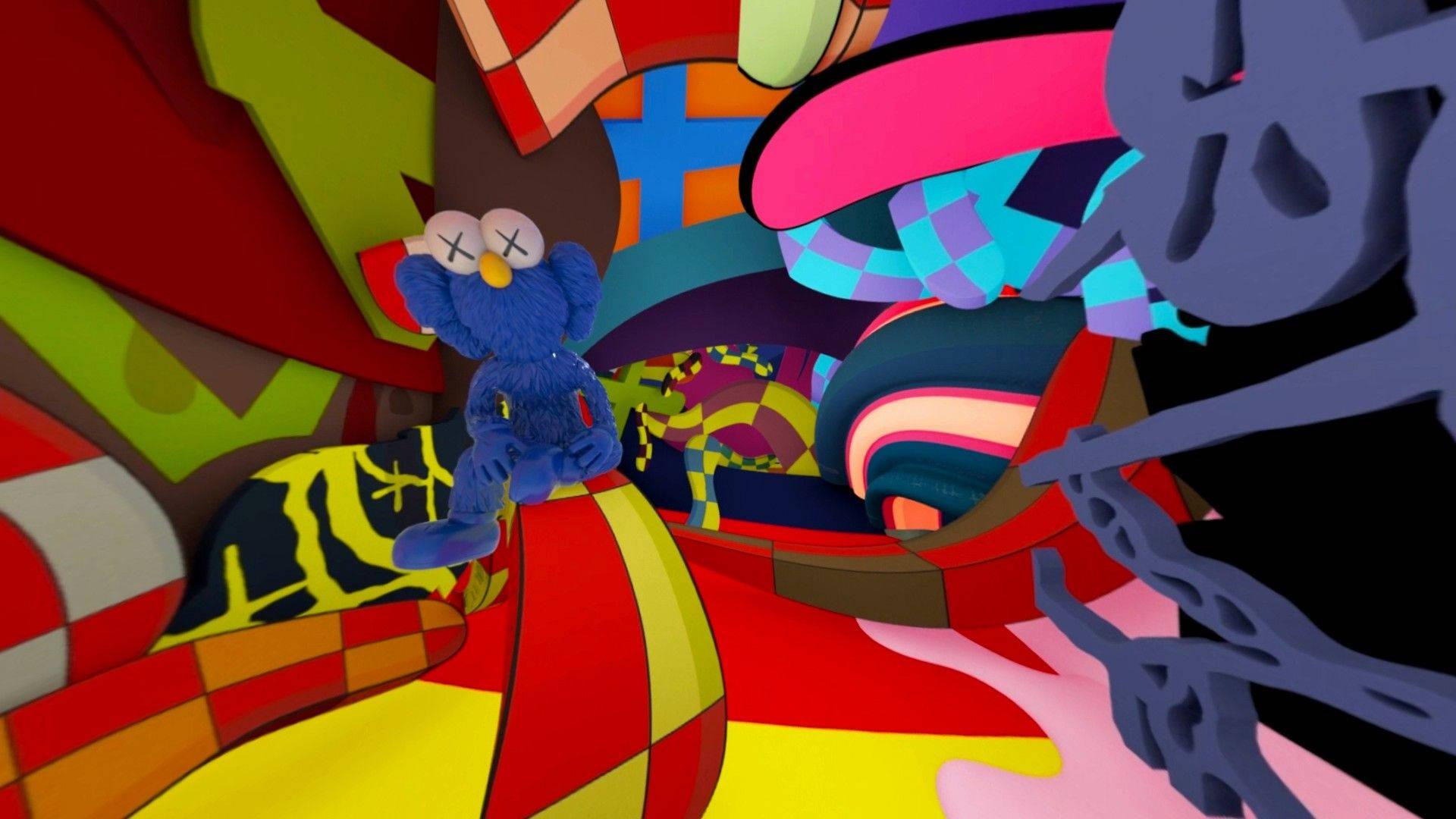 Kaws BFF Abstract World Art — 1920x1080 wallpaper