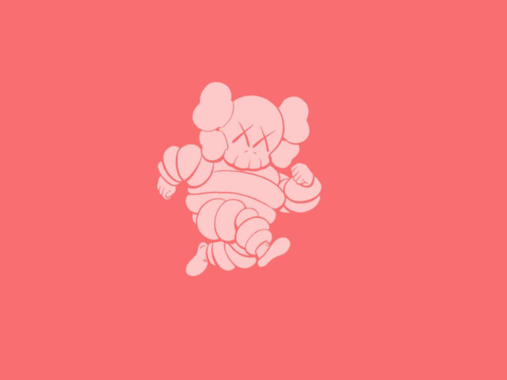 Kaws Chum Pink Paint — 1024x768 wallpaper
