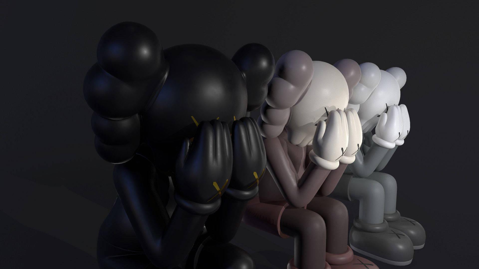 KAWS Companion Passing Through Sculpture — 1920x1080 wallpaper