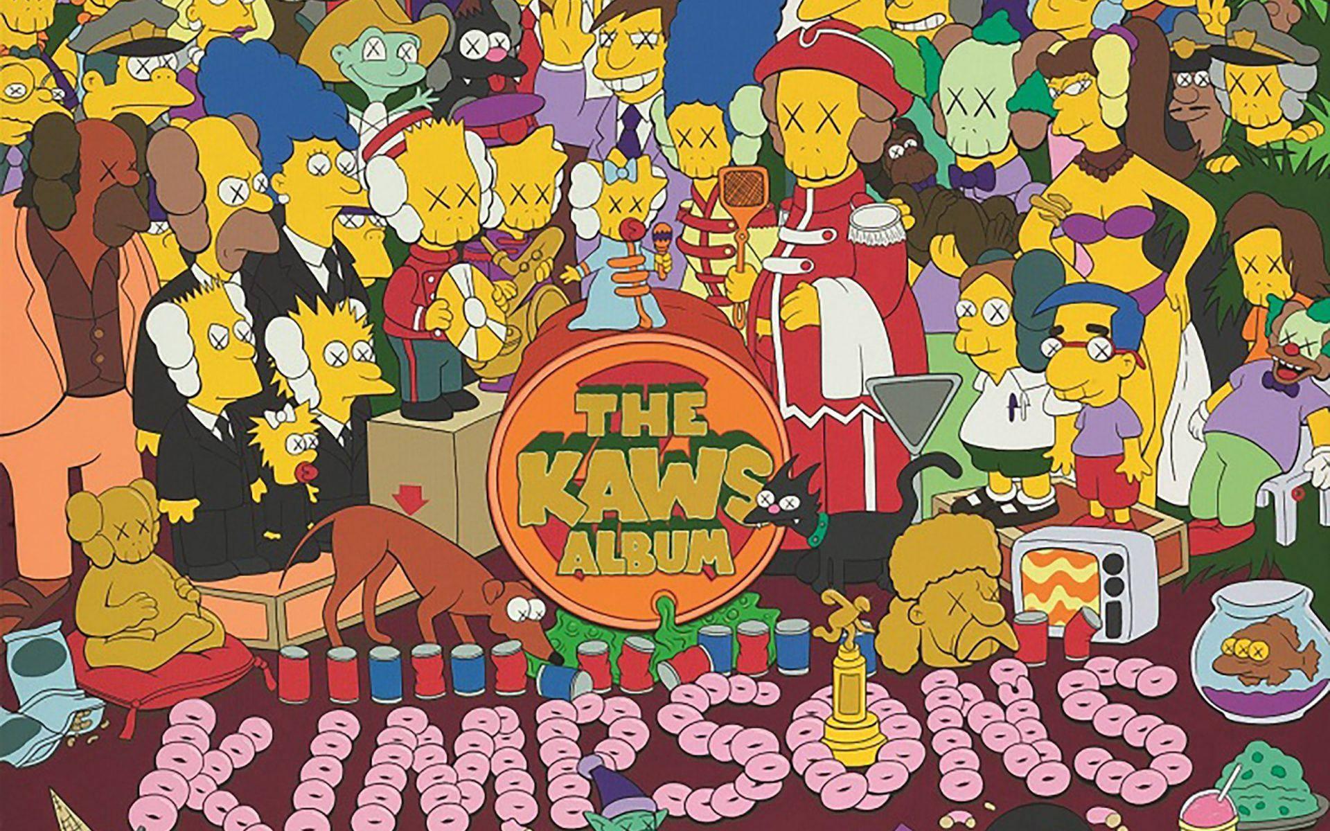 Kaws Kimpsons Series Artwork — 1920x1200 wallpaper