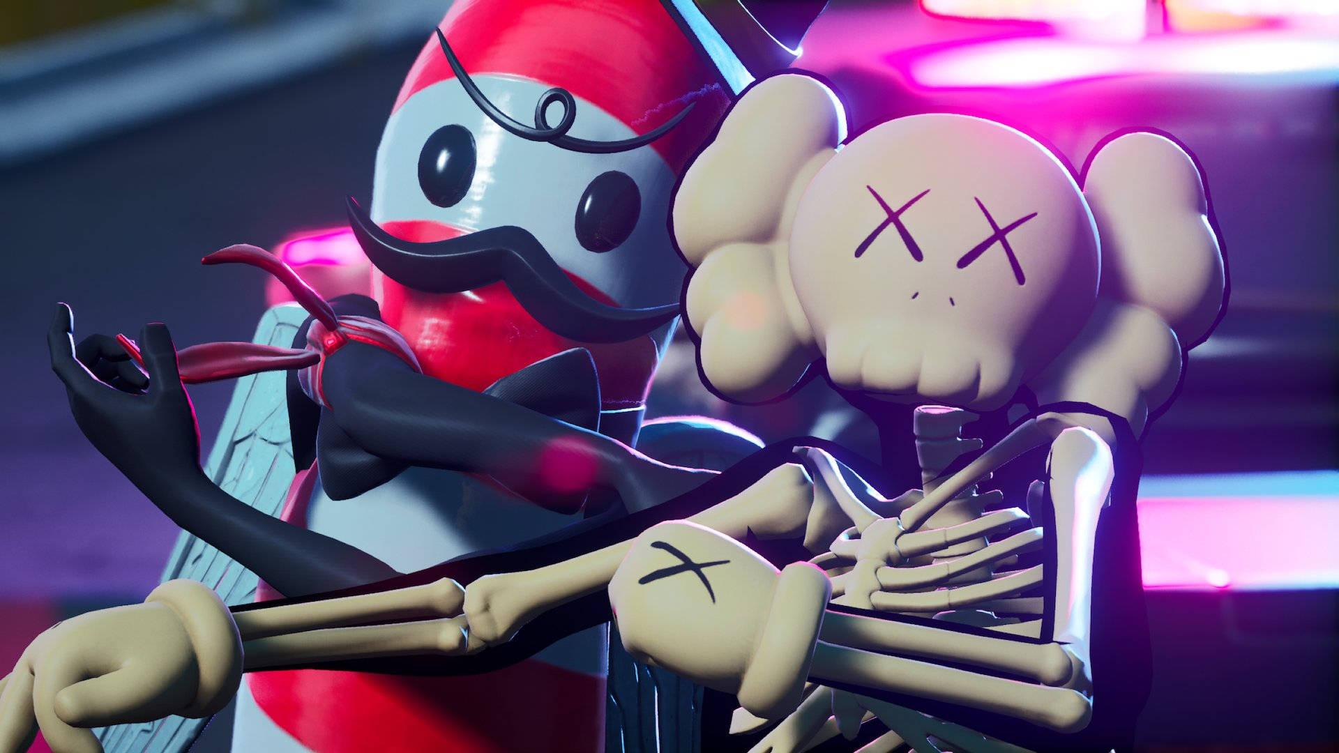 KAWS Skeleton Fortnite — 1920x1080 wallpaper