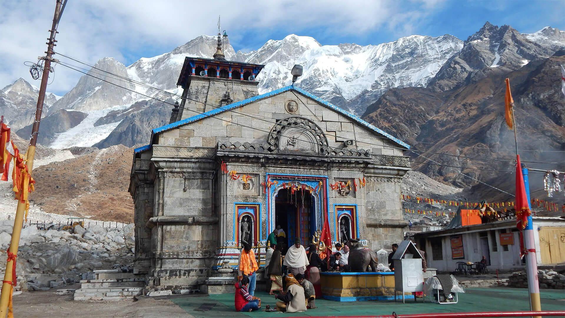 Kedarnath Temple People 4K — 1920x1080 wallpaper