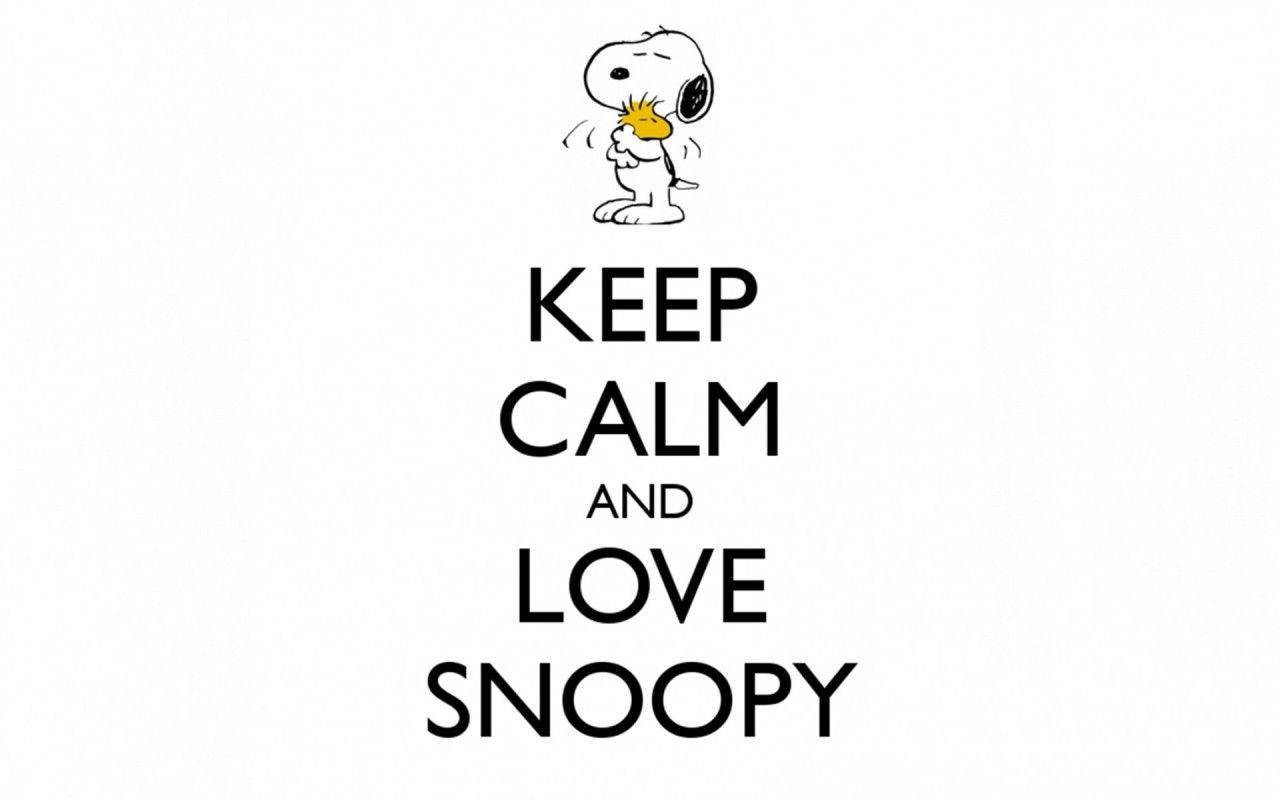 Keep Calm and Love Snoopy — 1280x800 wallpaper