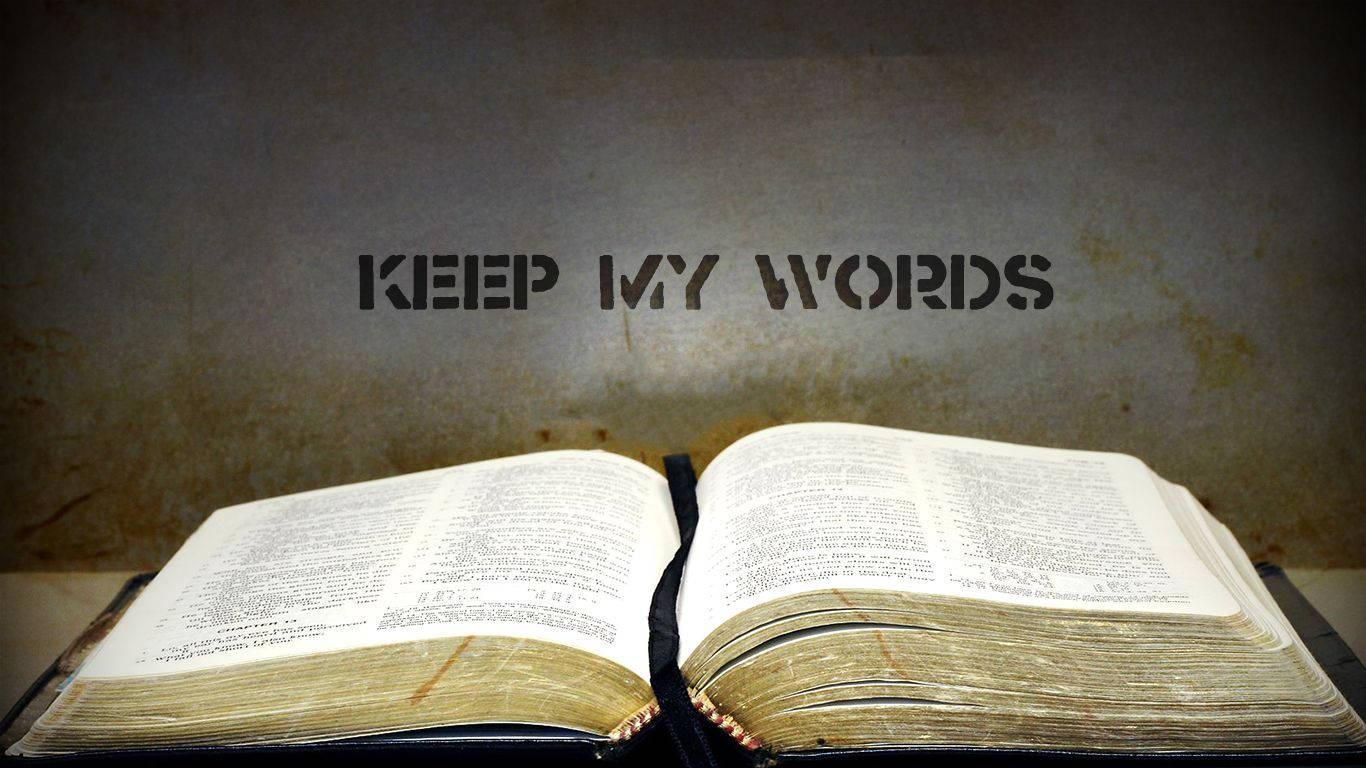 Keep My Words Bible — 1366x768 wallpaper