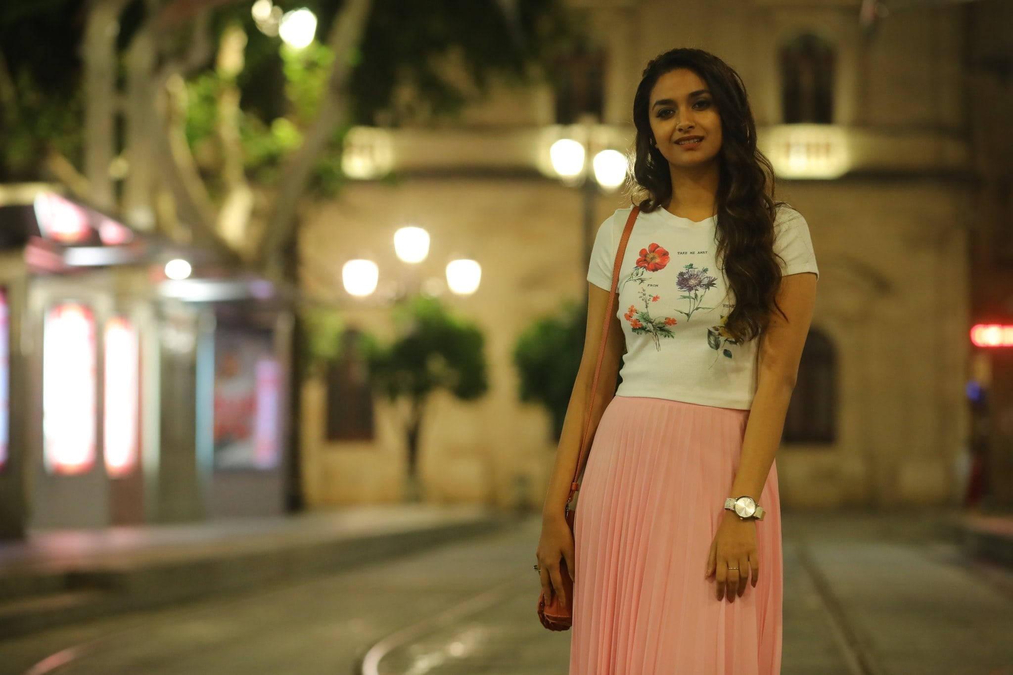 Keerthi Suresh Casual Stroll — 2048x1365 wallpaper
