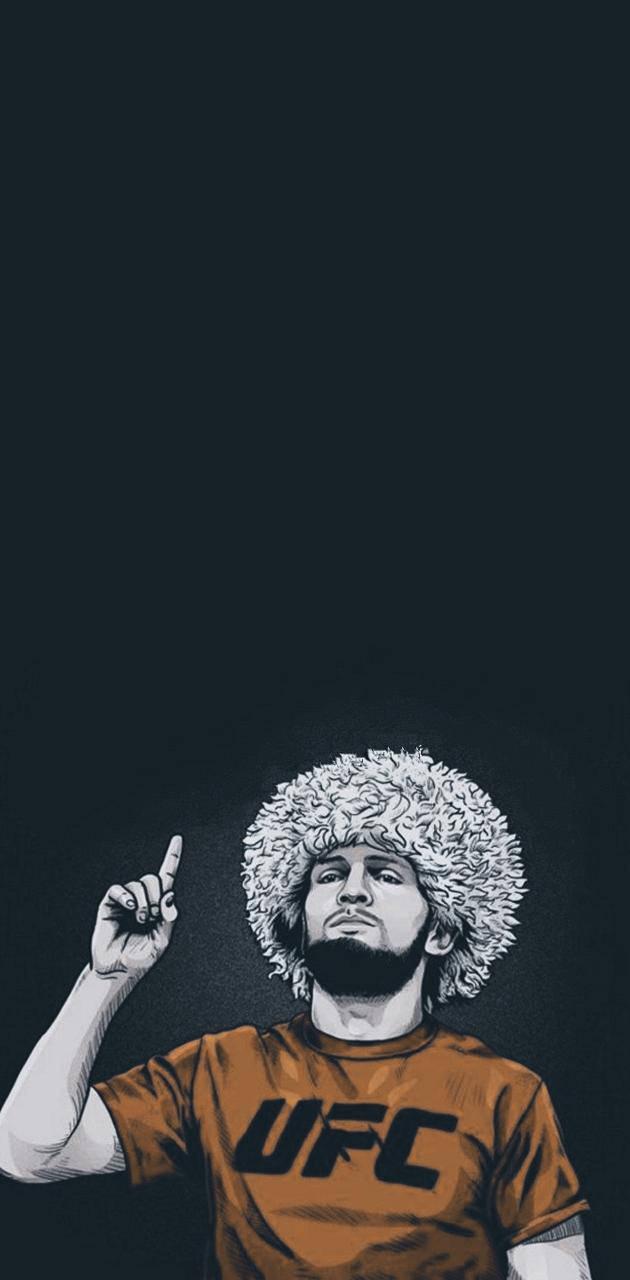 Khabib Nurmagomedov: A Study in Concentration and Determination — 630x1280 wallpaper
