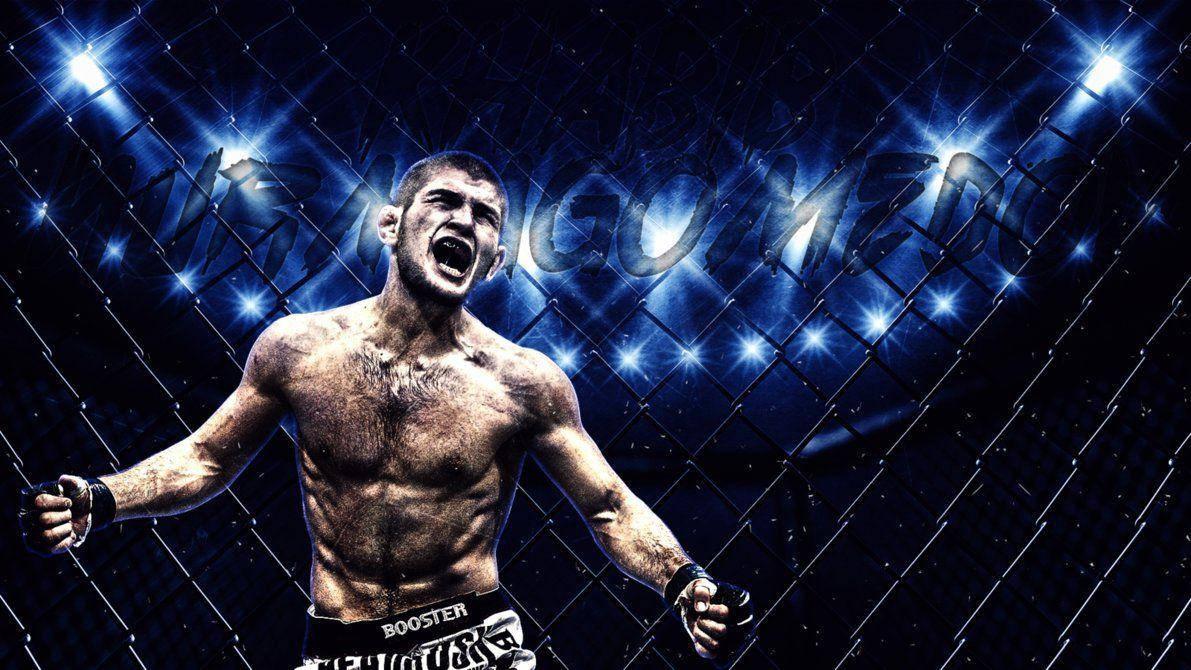 Khabib Nurmagomedov Cool Blue — 1191x670 wallpaper