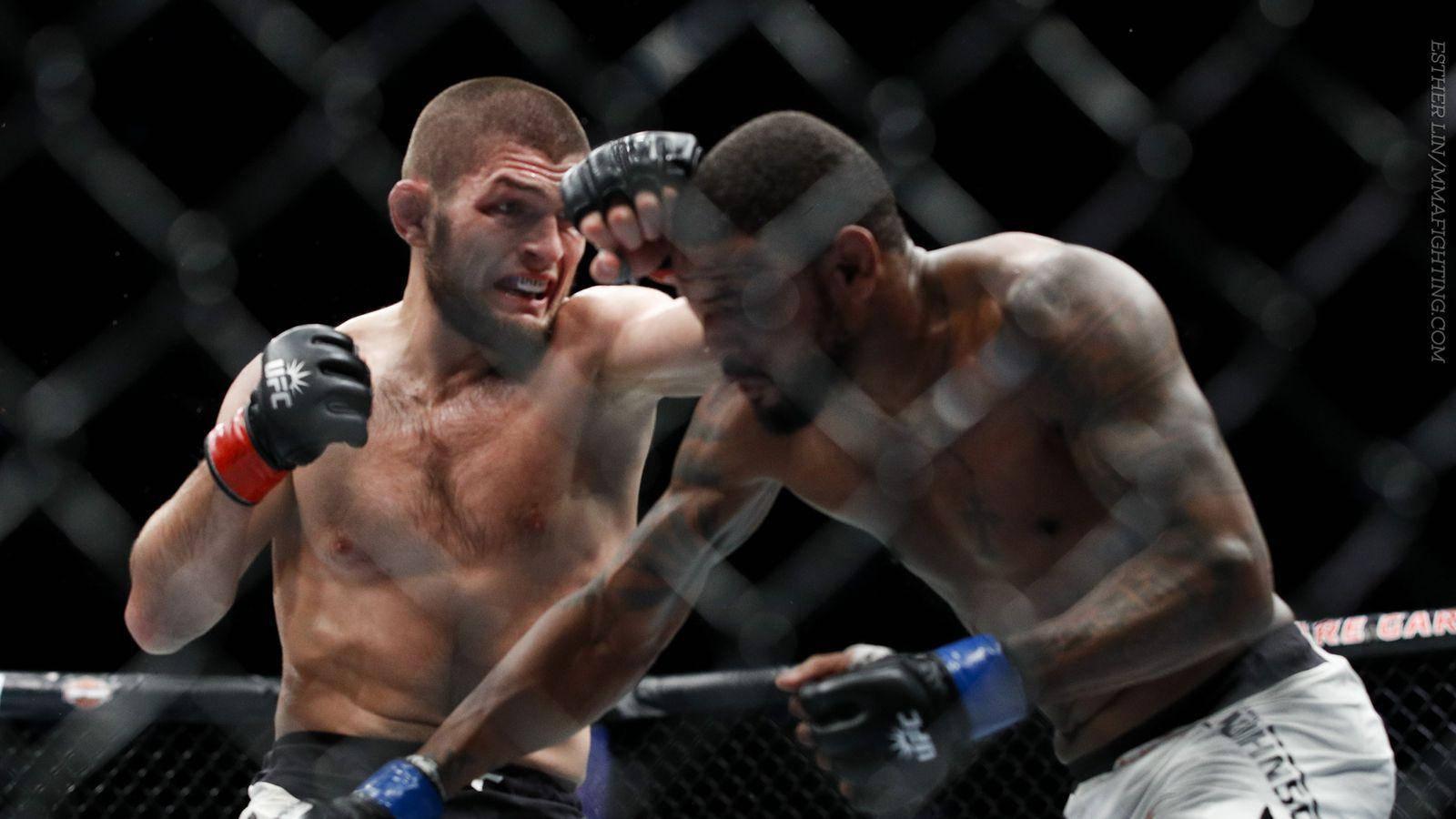 Khabib Nurmagomedov Fighting — 1600x900 wallpaper