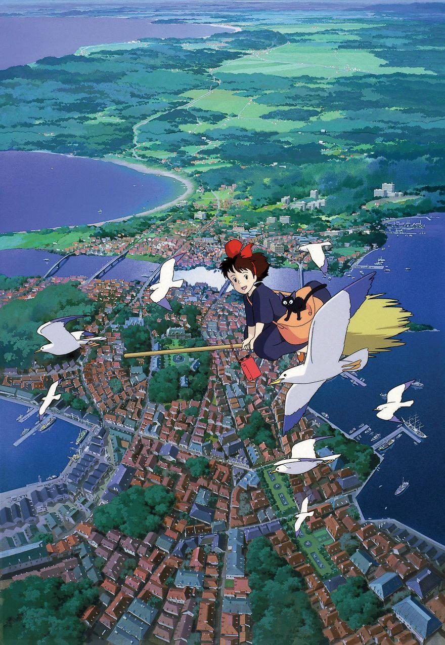 Kiki from Kiki’s Delivery Service makes an important telephone call. — 880x1274 wallpaper