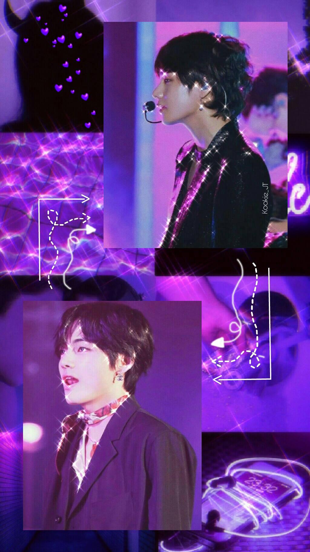Kim Taehyung Pastel Purple — 1024x1820 wallpaper