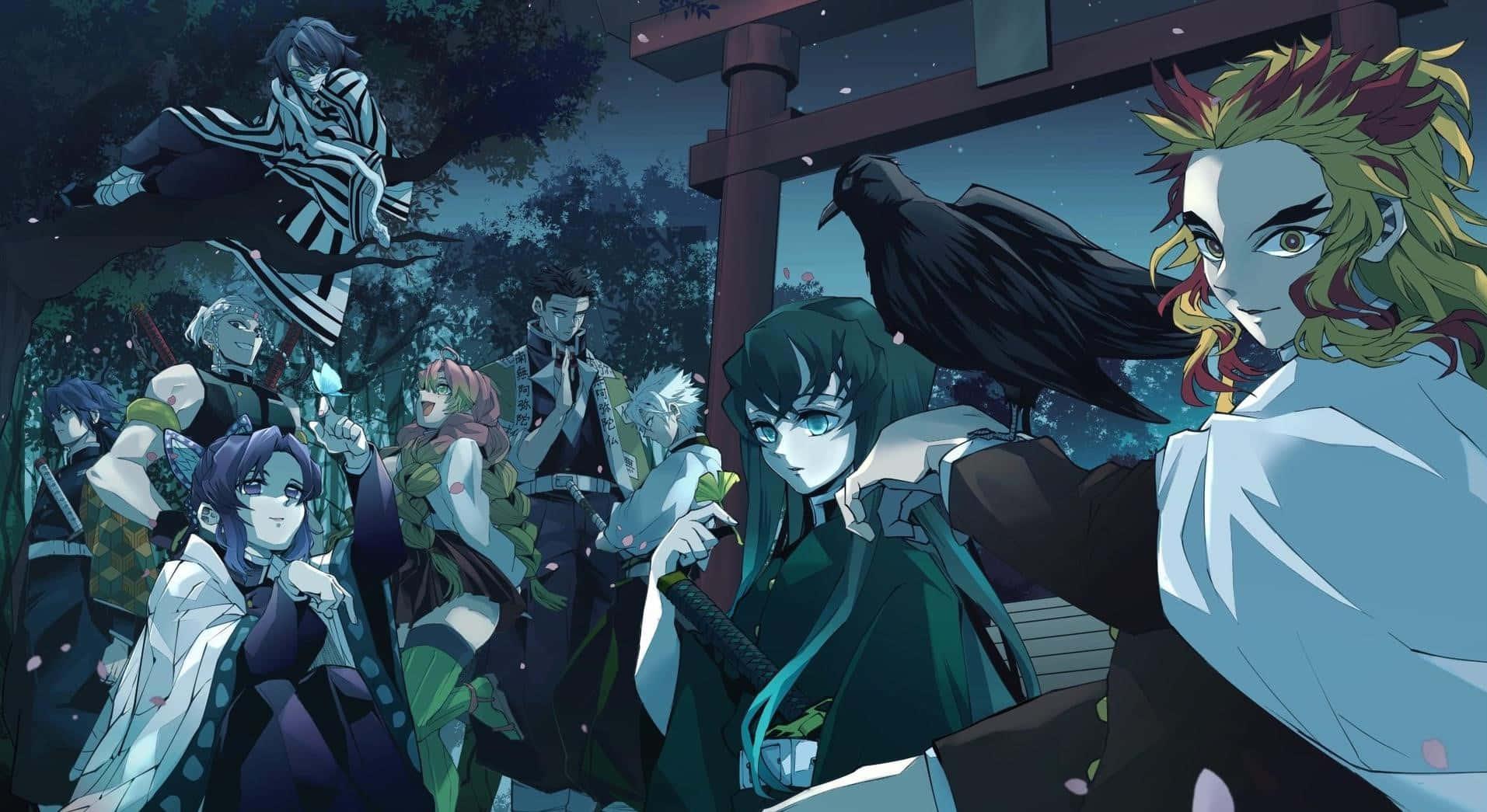 Kimetsu No Yaiba Demon Slayer Anime Nine Hashiras — 1913x1045 wallpaper