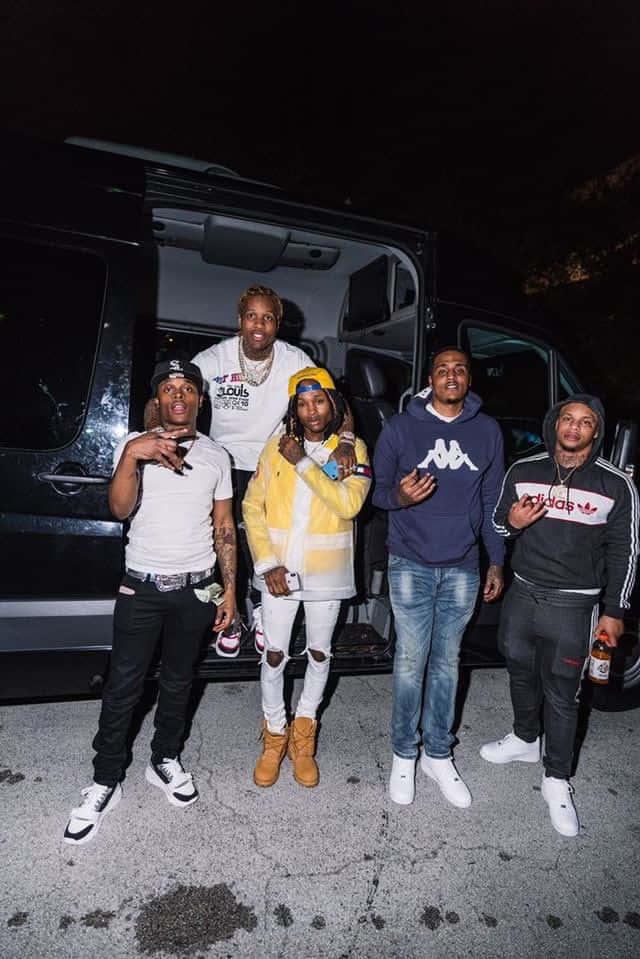 King Von Lil Durkand Friends Outdoors — 640x959 wallpaper