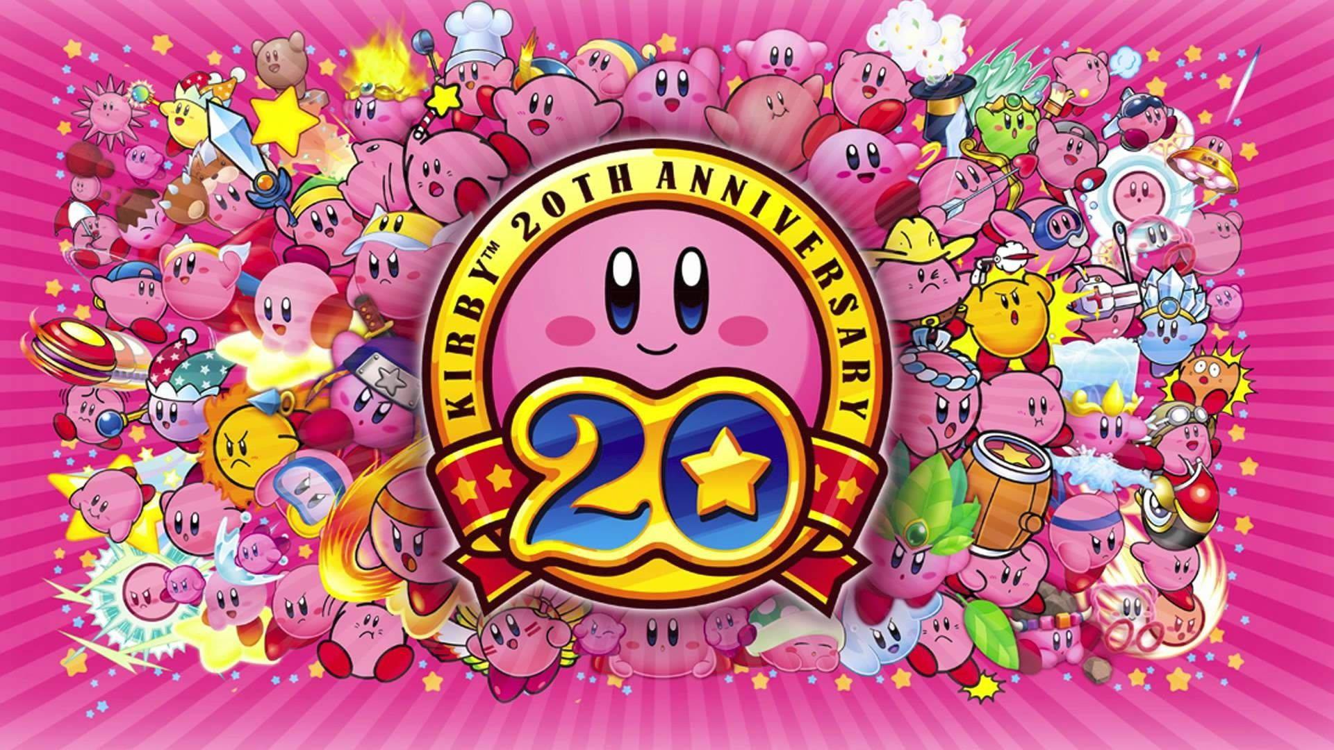 Kirby Celebrates 25th Anniversary with a Festive Cake — 1920x1080 wallpaper