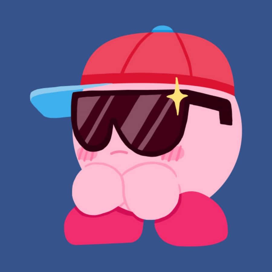 Kirby on his quest to find the Rainbow Stars! — 900x900 wallpaper