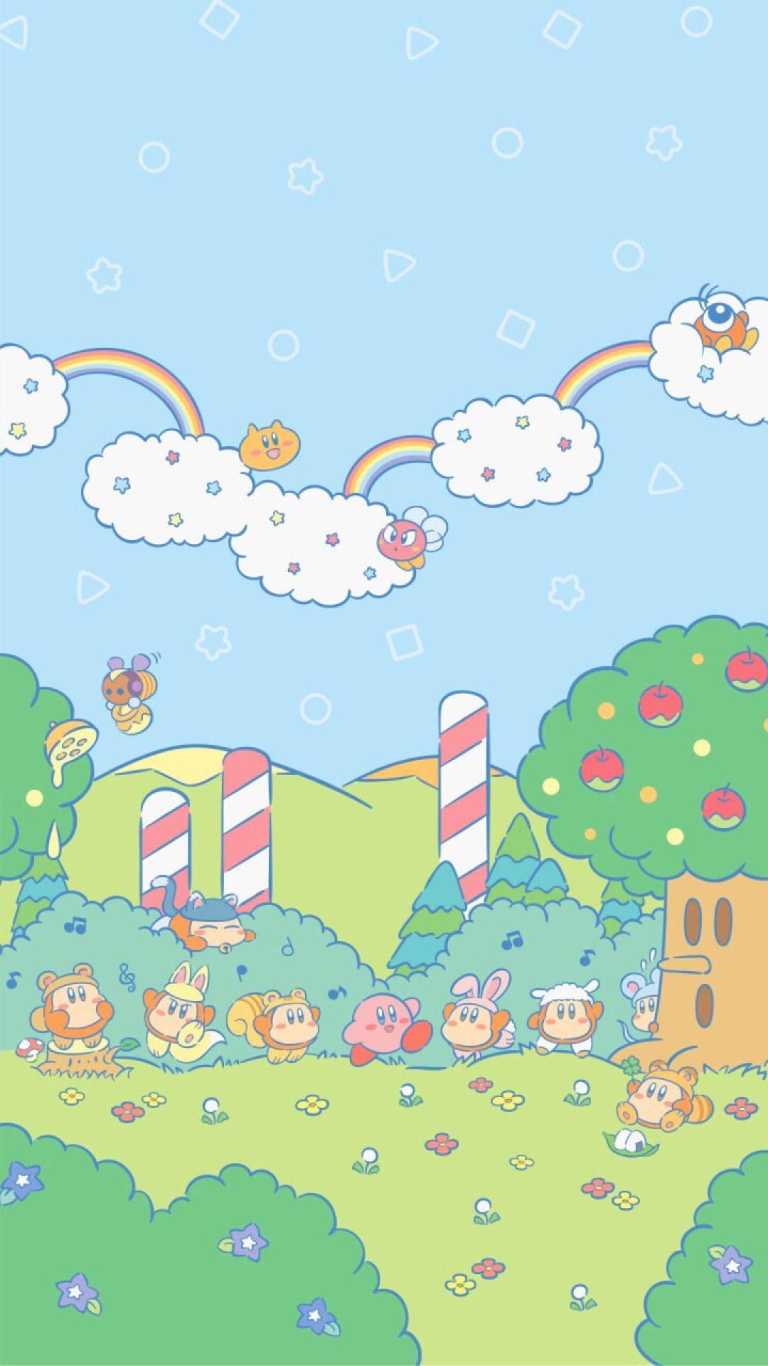 Kirby the lovable, pink hero — 1080x1920 wallpaper