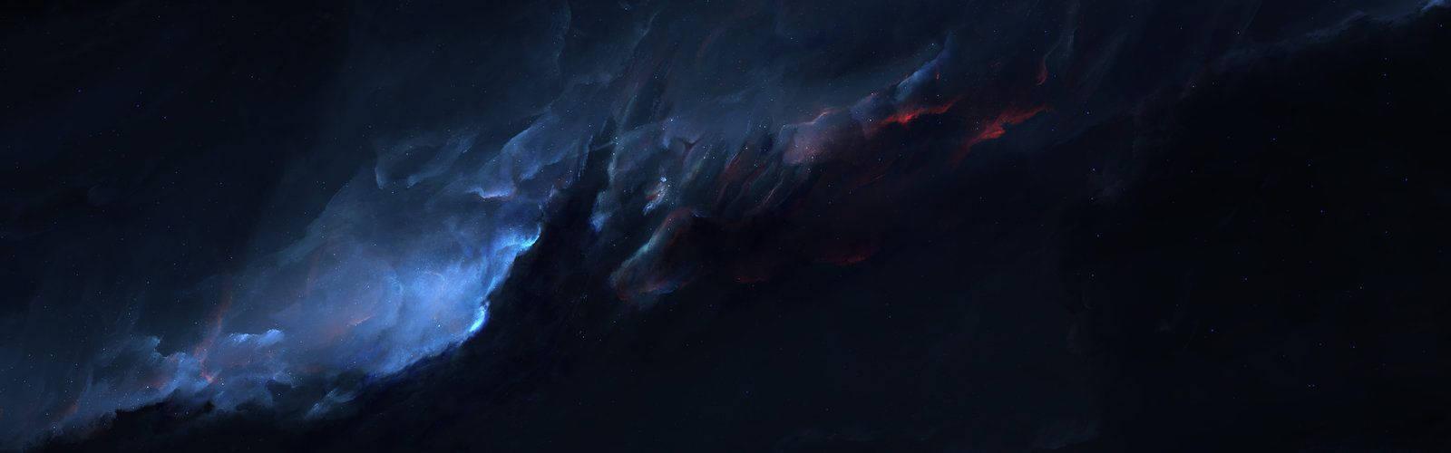 Klyck Nebula Dual Monitor — 1600x500 wallpaper