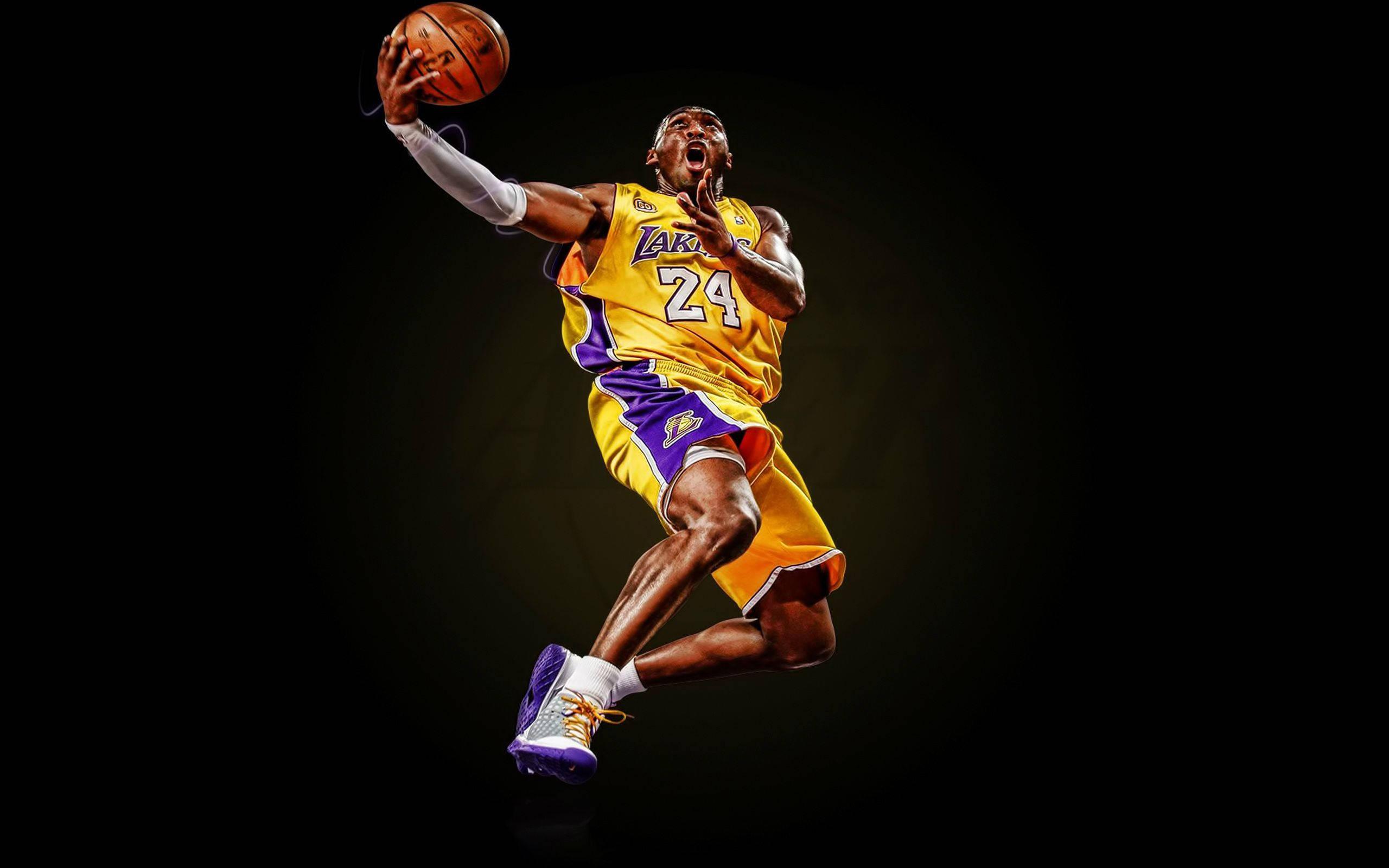Kobe Bryant Dazzles the Crowd with Infamous Dunk — 2560x1600 wallpaper