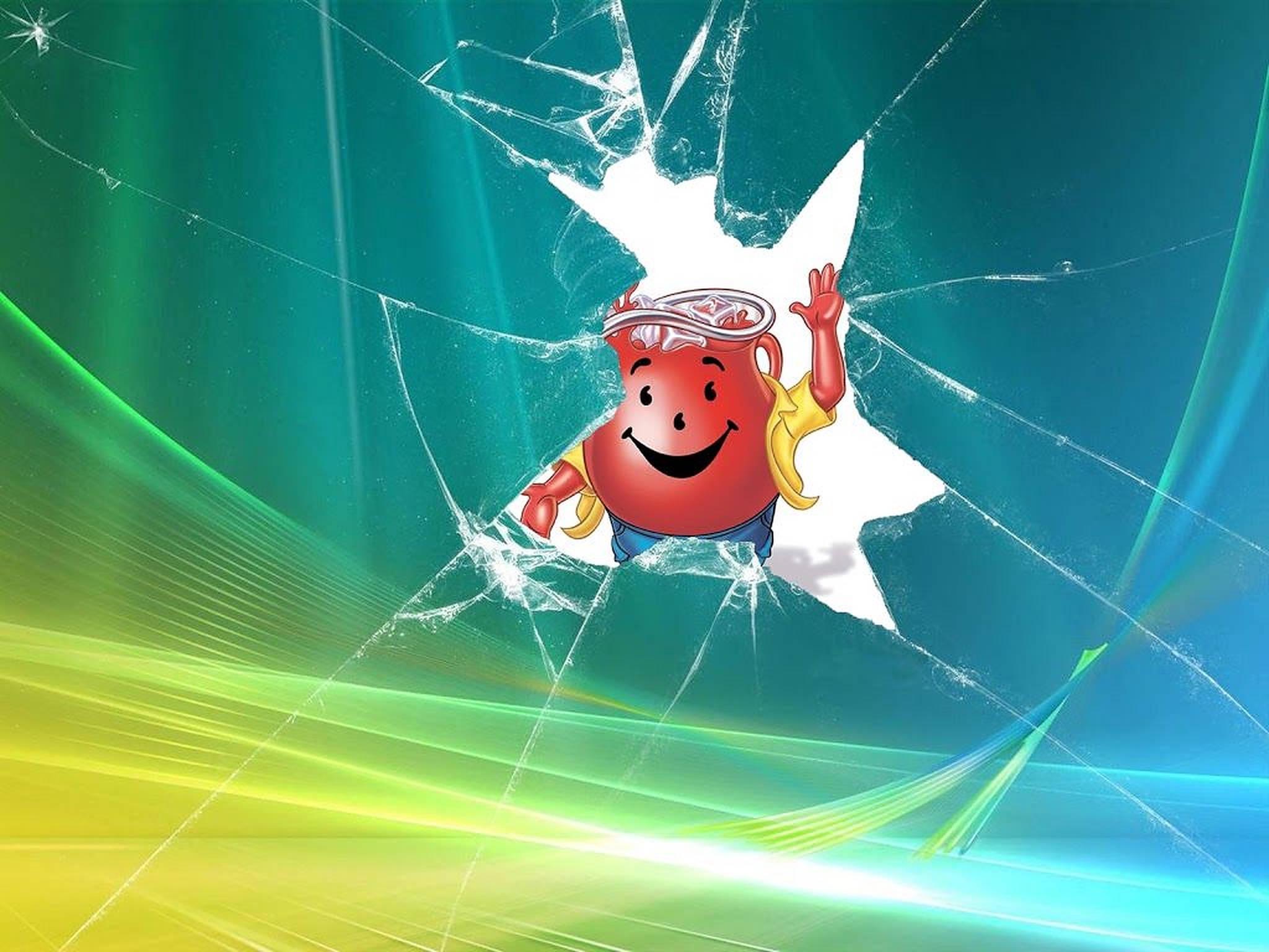 Kool-Aid Man Cracked Screen — 2048x1536 wallpaper