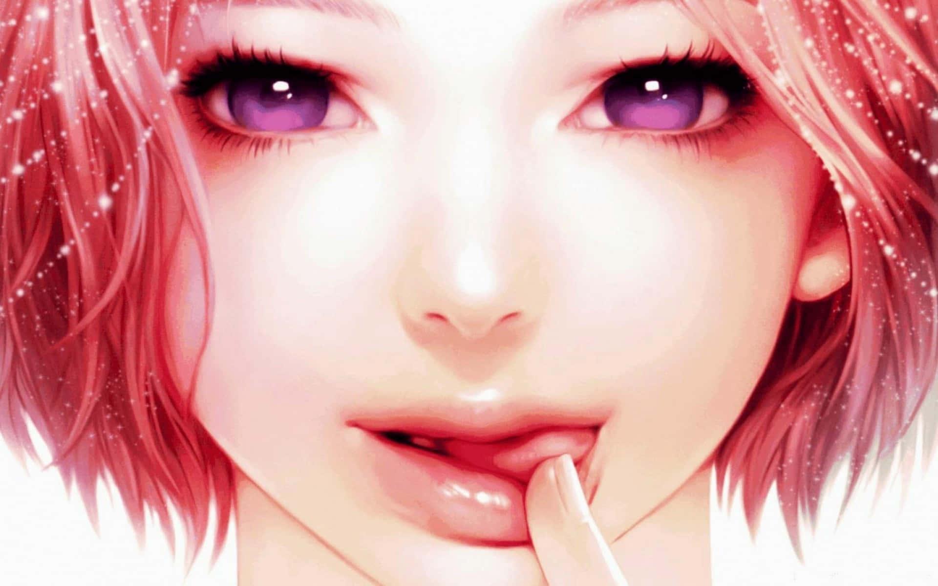 Korean Anime Girl With Pink Hair — 1920x1199 wallpaper