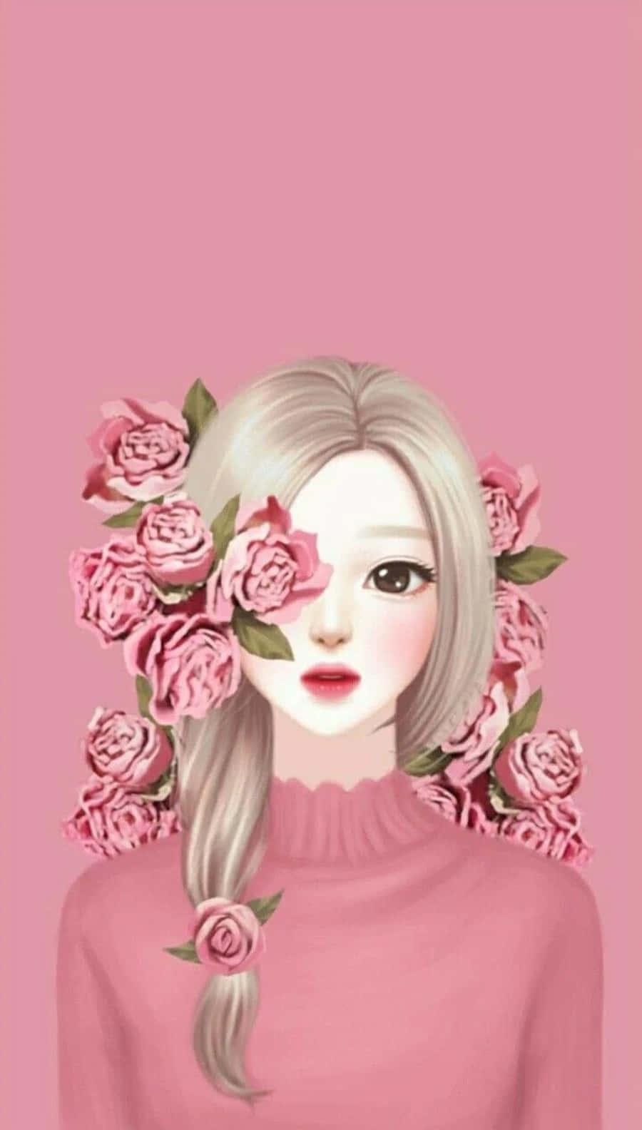 Korean Anime Girl With Side Ponytail — 900x1584 wallpaper