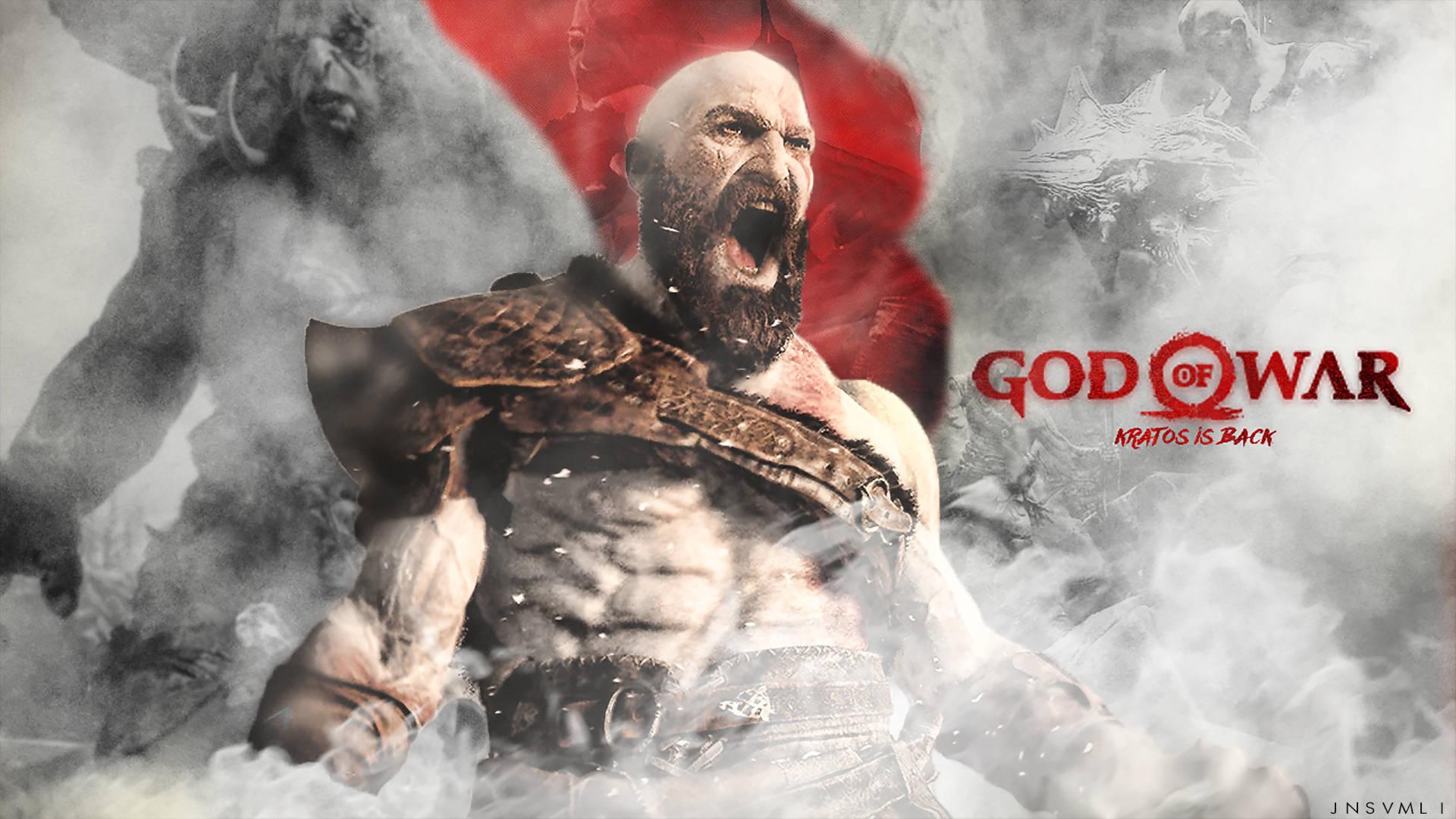 Kratos unleashing his rage in the mythical world of God Of War — 1920x1080 wallpaper