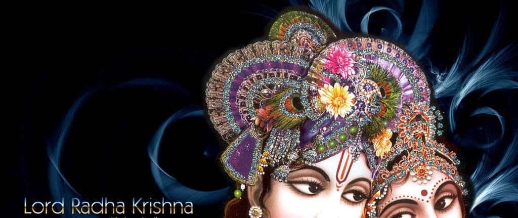 Krishna And Radha Black And Blue Aesthetic Picture