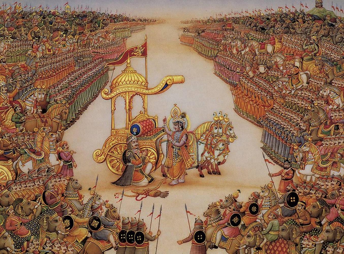 Krishna Arjun Book Of Bhagavad Gita — 1355x1000 wallpaper