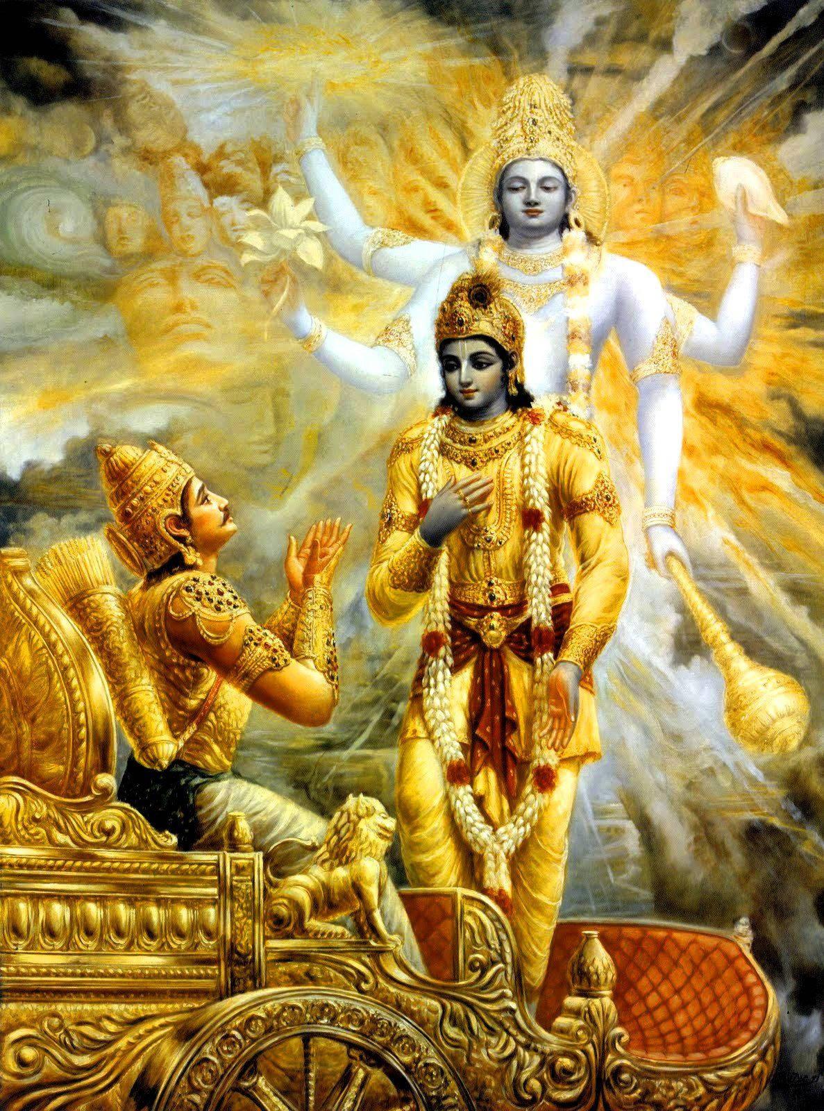 Krishna Arjun Lord Krishna's Blessing — 1187x1600 wallpaper