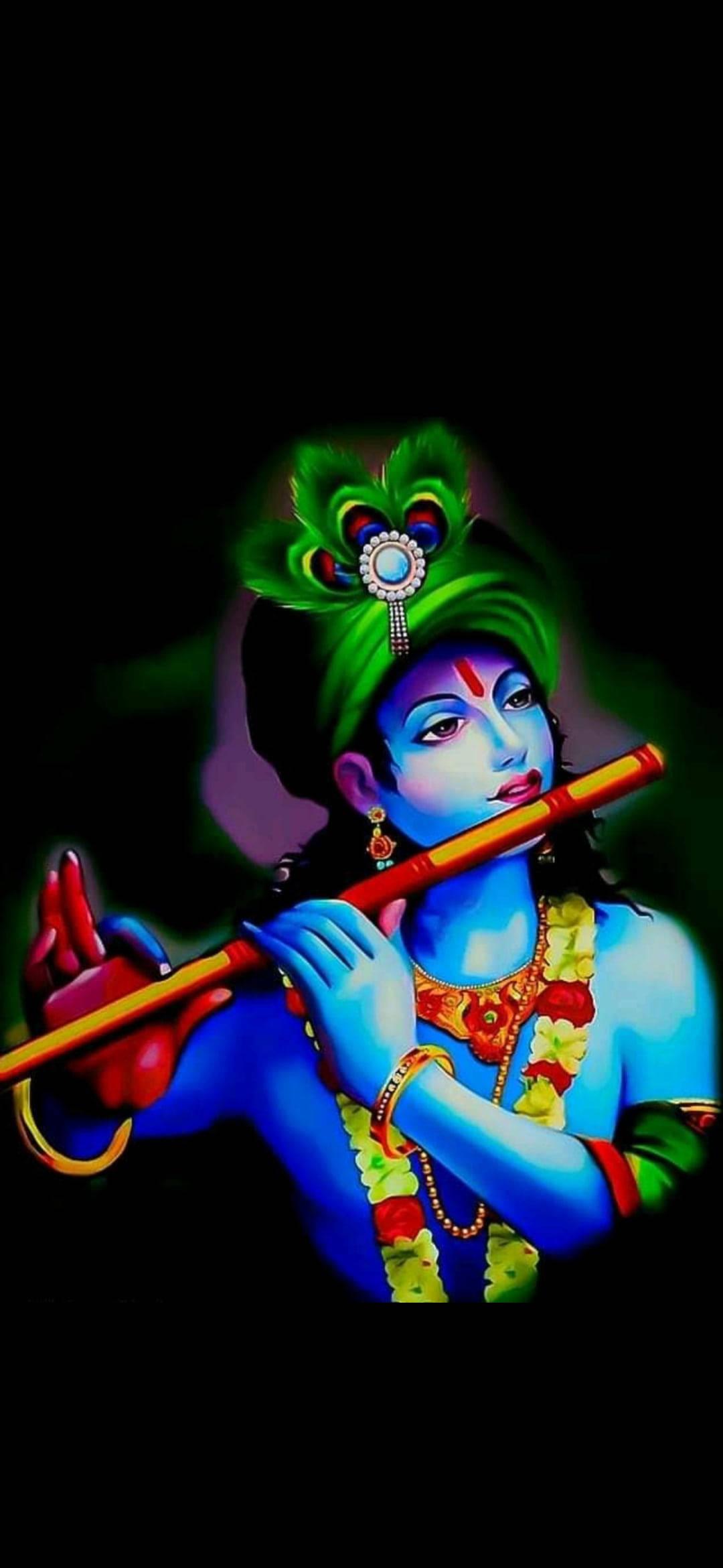 Krishna Iphone Green Glowing