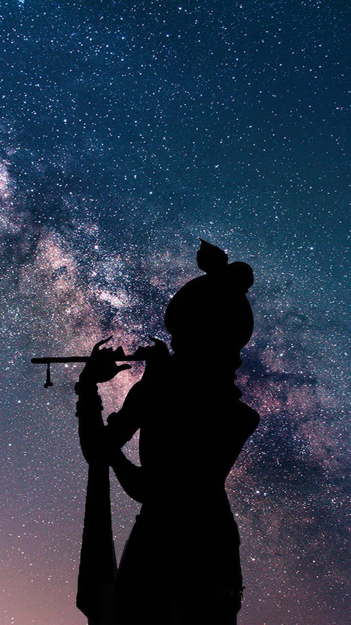 Krishna Iphone Silhouette Galaxy