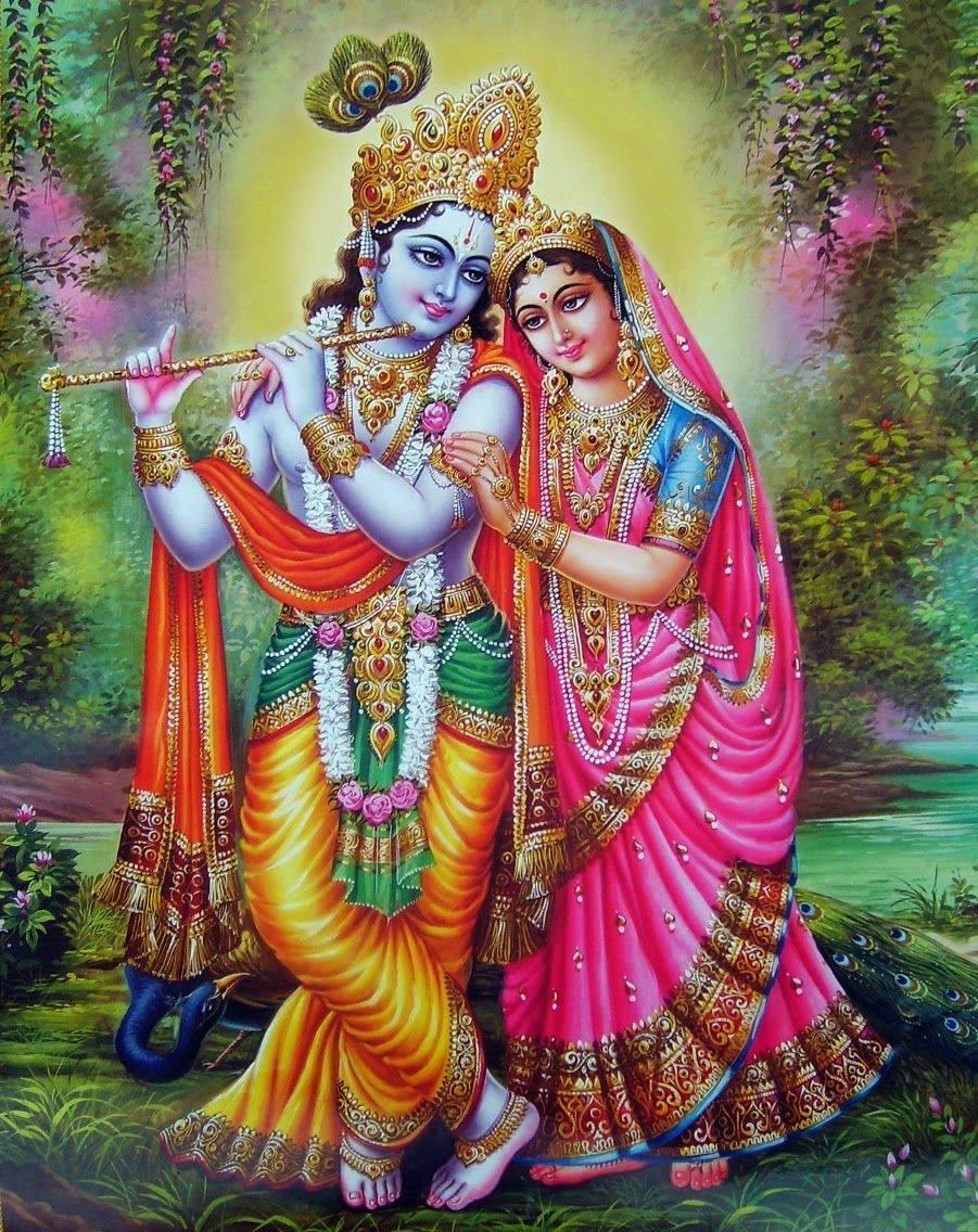 Krishna Radha Colorful Art