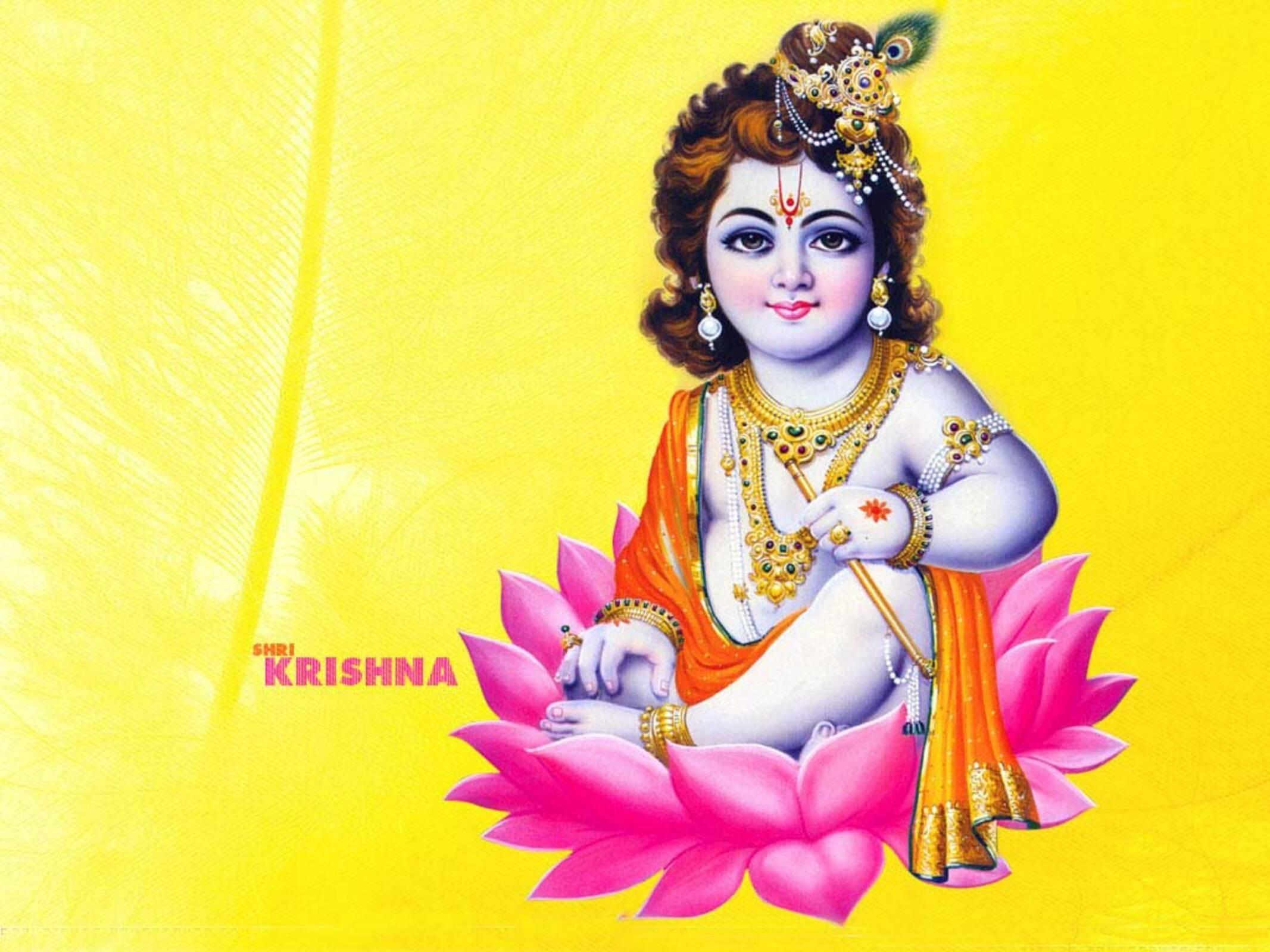 Krishna Sitting On Lotus
