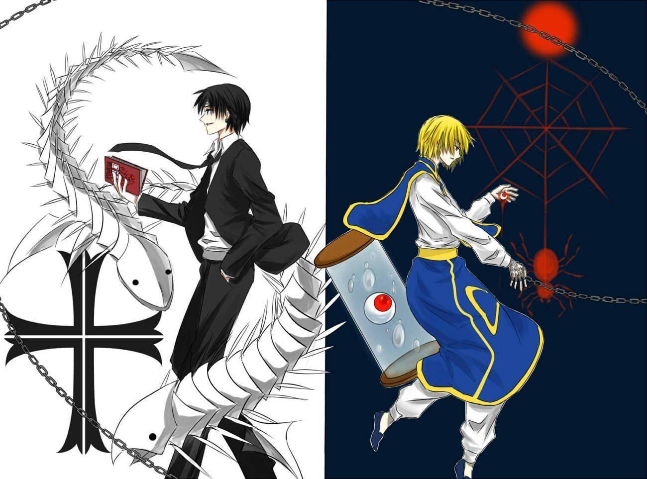 Kurapika and Chrollo, two powerful enemies in Hunter X Hunter — 1300x963 wallpaper