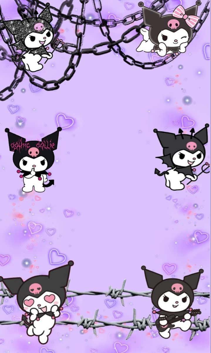 Kuromi iPhone Purple Aesthetic Chains — 719x1200 wallpaper