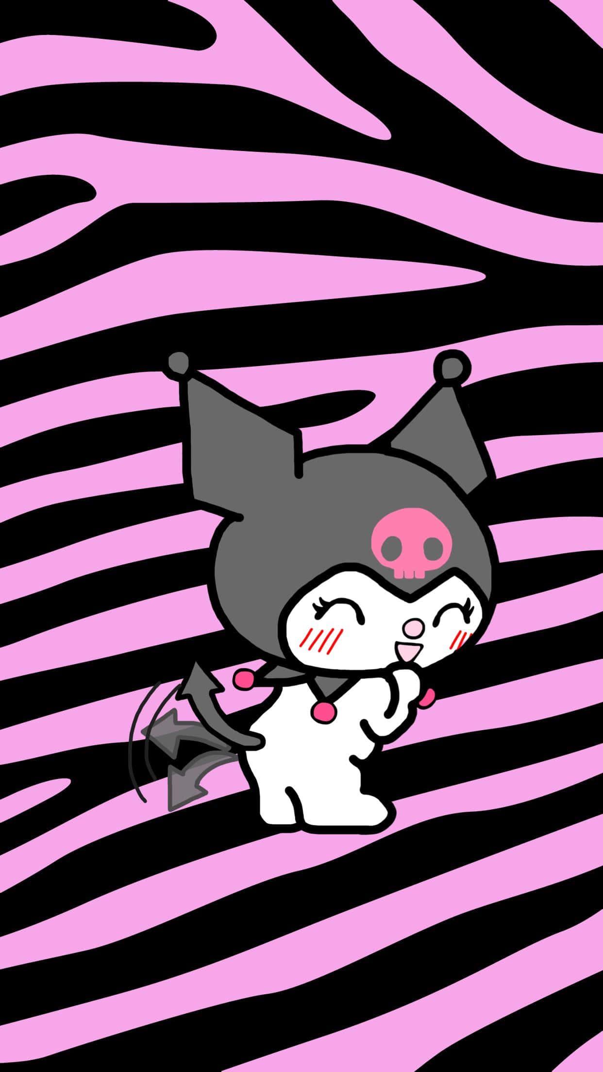 Kuromi Iphone Stripes Tail — 1242x2208 wallpaper