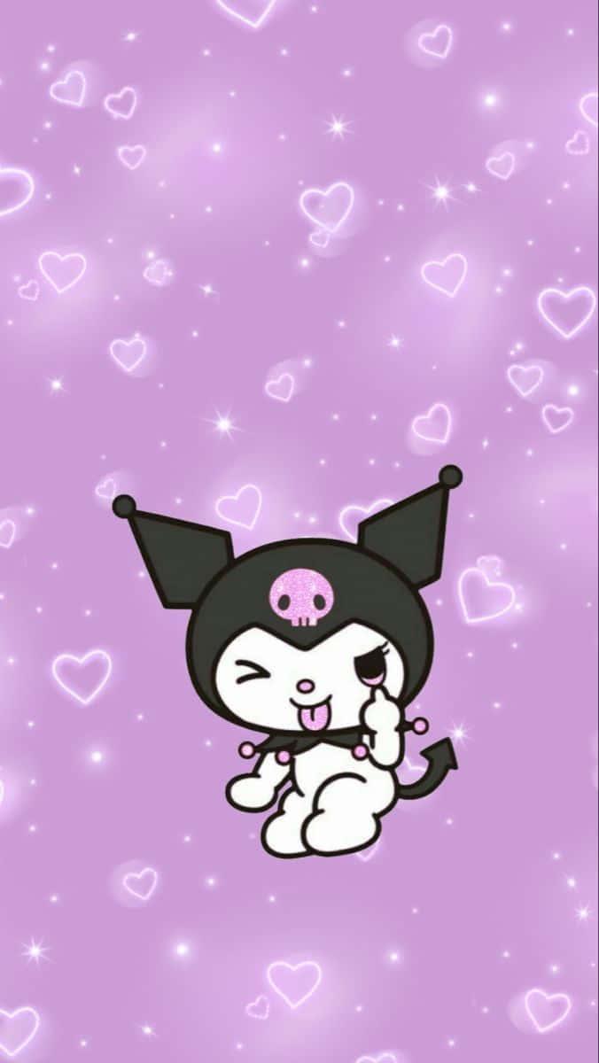 Kuromi Iphone Winkin Tongue — 676x1200 wallpaper