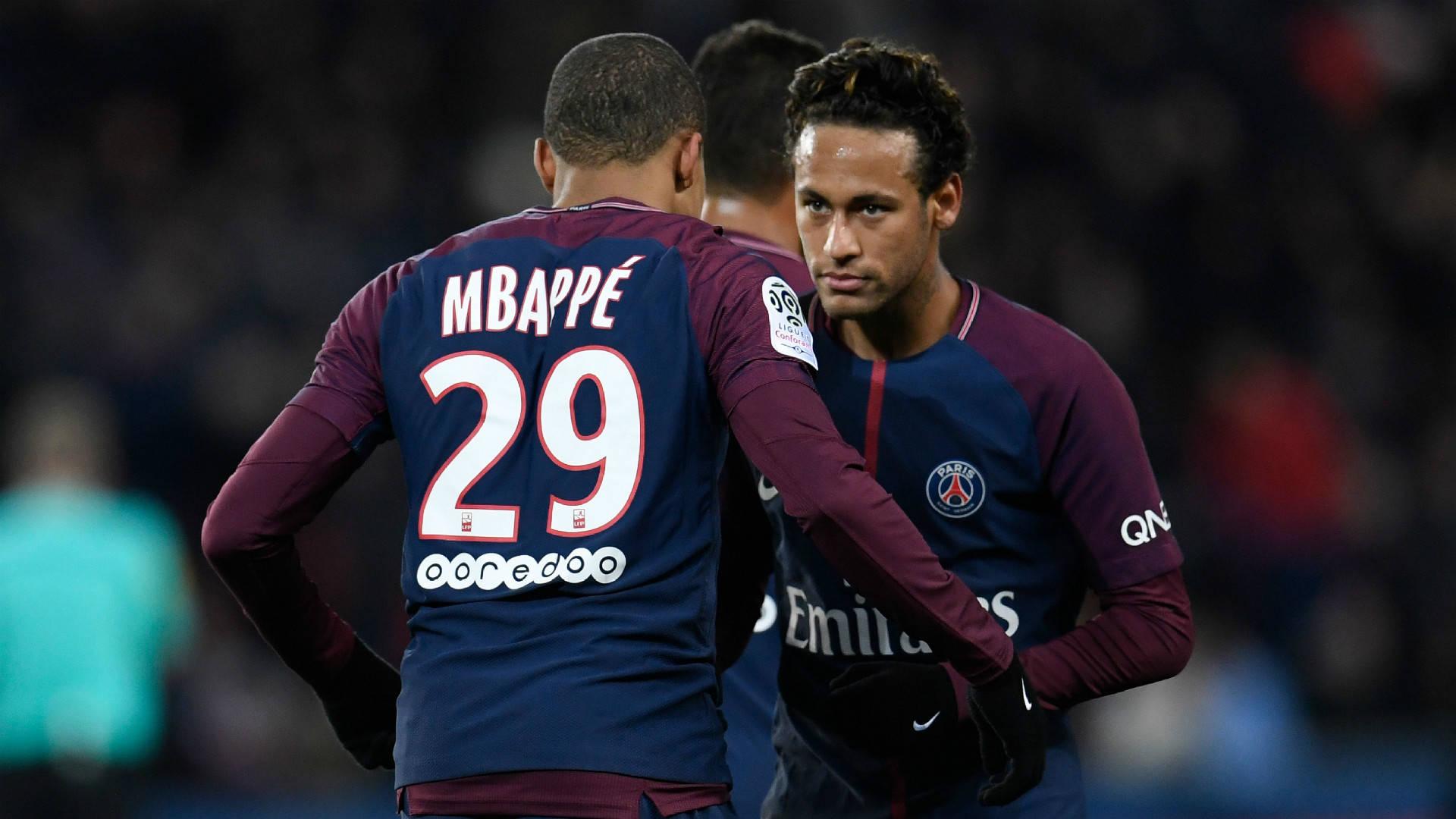 Kylian Mbappe And Neymar Huddle — 1920x1080 wallpaper