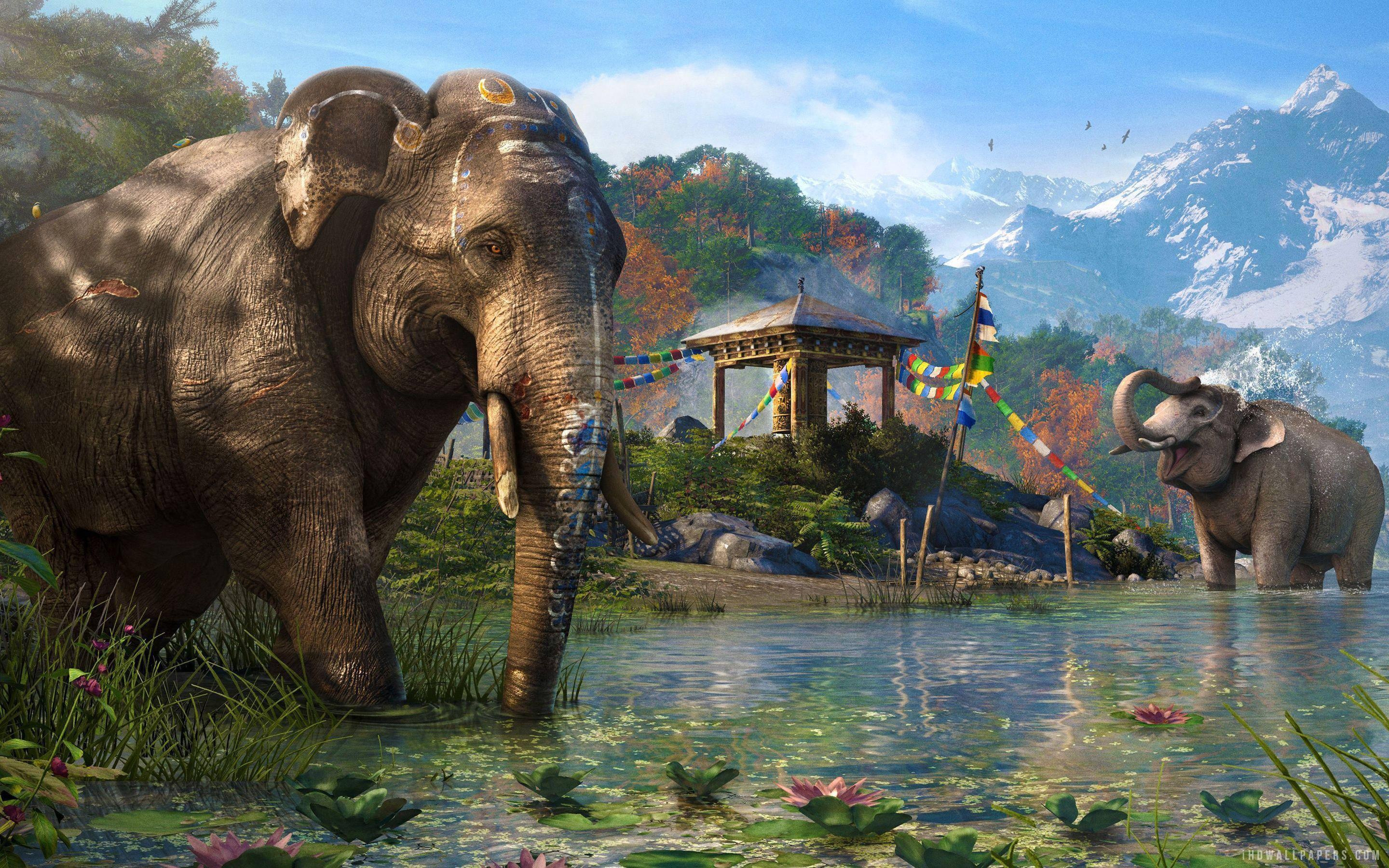 Kyrat's Elephants Far Cry 4 HD Phone