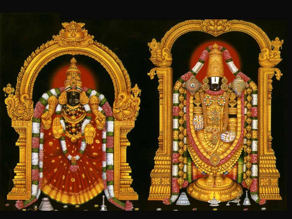 Lakshmi And Lord Venkateswara 4K — 1024x768 wallpaper