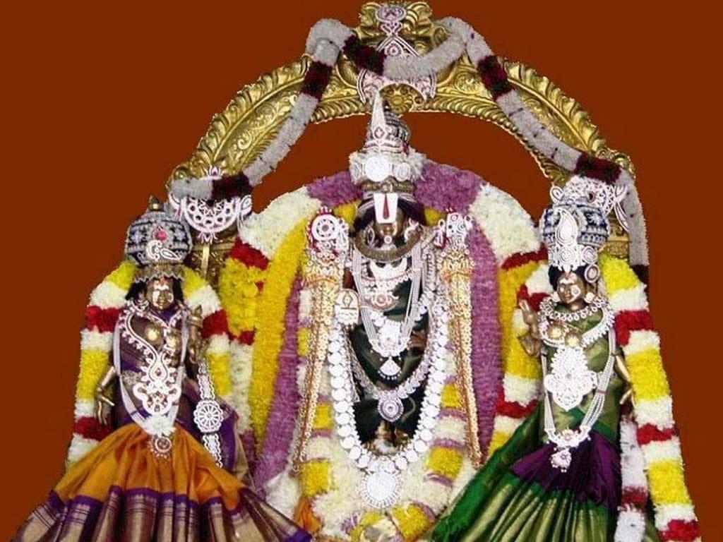 Lakshmi, Bhumi, And Lord Venkateswara 4K — 1024x768 wallpaper