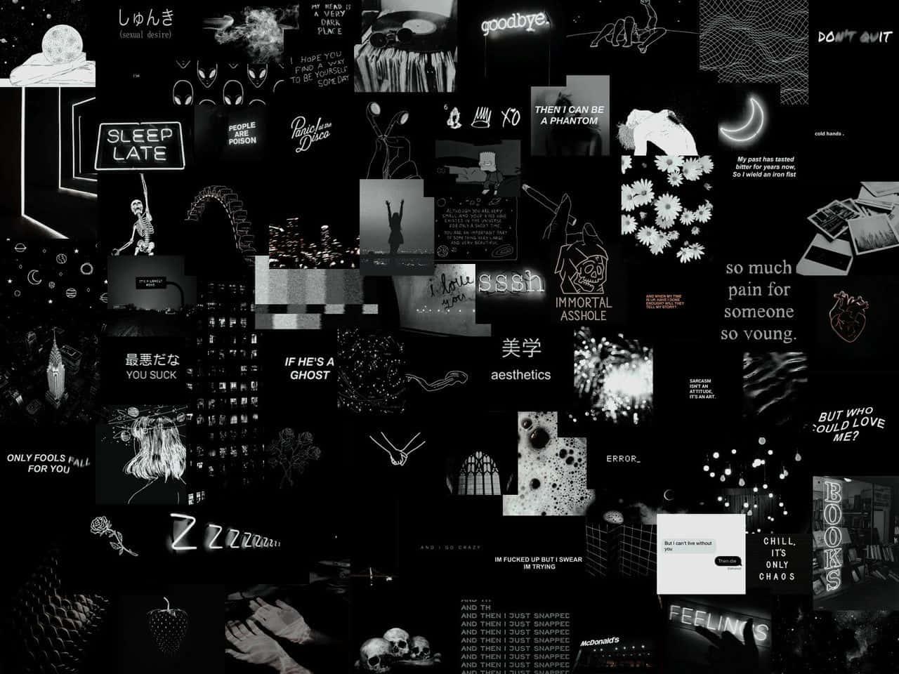 Landscape Collage Black Aesthetic Background — 1280x960 wallpaper