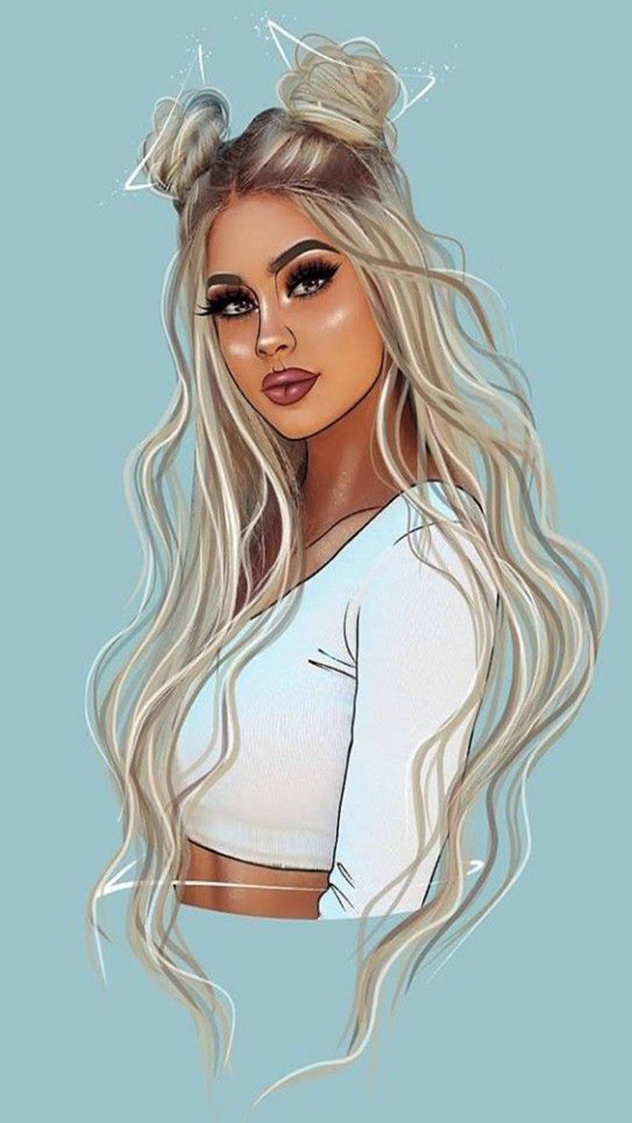 Latina Cool Girl Cartoon Blonde — 900x1600 wallpaper